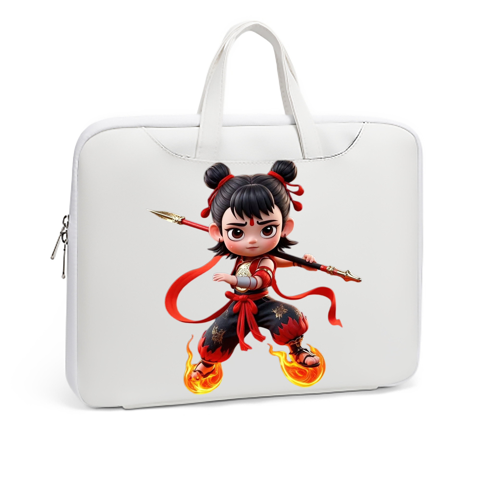 （画像用） Ne Zha 2 ナタ 魔童の大暴れ レザーラップトップバッグ　ノートパソコンケース