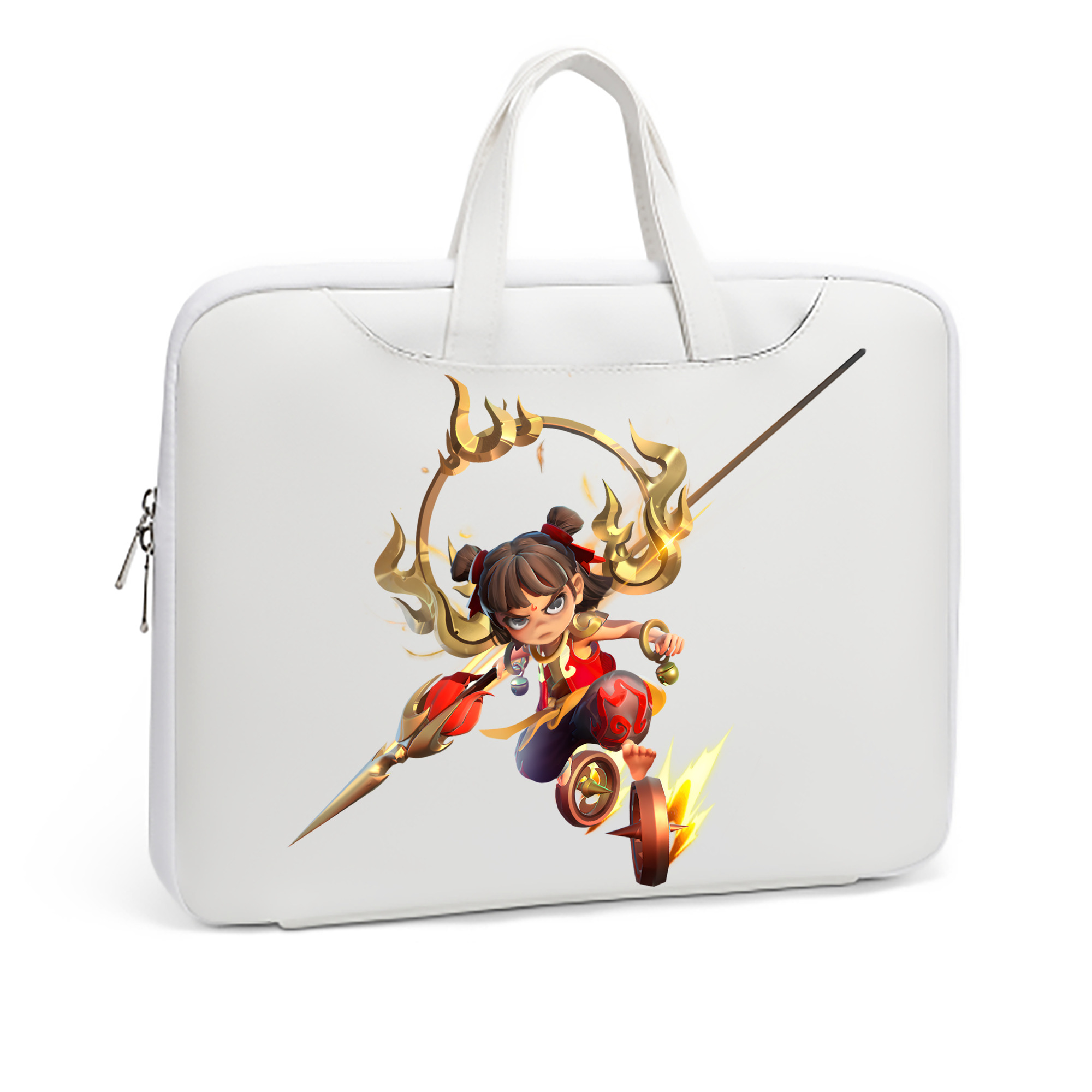 （画像用） Ne Zha 2 ナタ 魔童の大暴れ レザーラップトップバッグ　ノートパソコンケース
