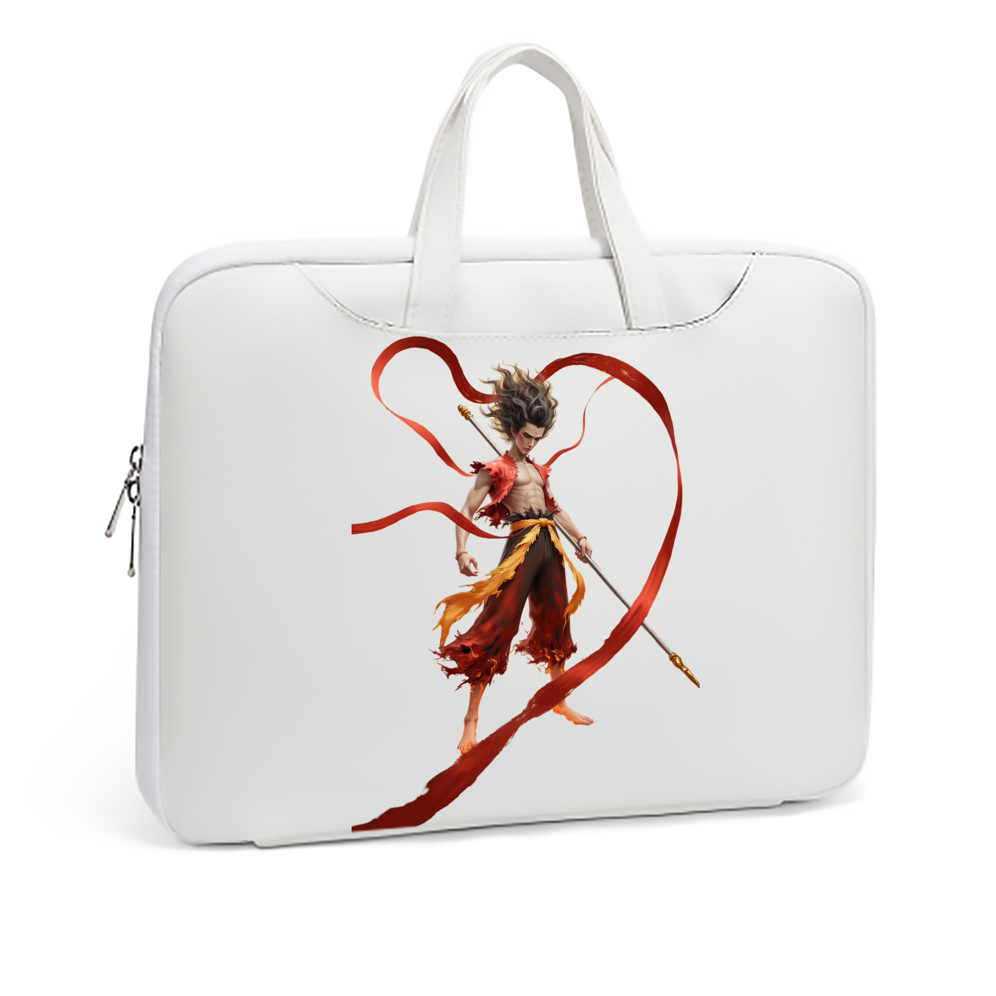 （画像用） Ne Zha 2 ナタ 魔童の大暴れ レザーラップトップバッグ　ノートパソコンケース