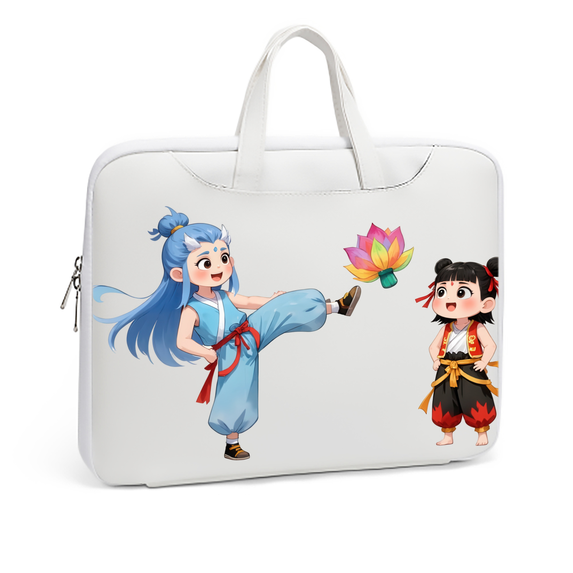 （画像用） Ne Zha 2 ナタ 魔童の大暴れ レザーラップトップバッグ　ノートパソコンケース