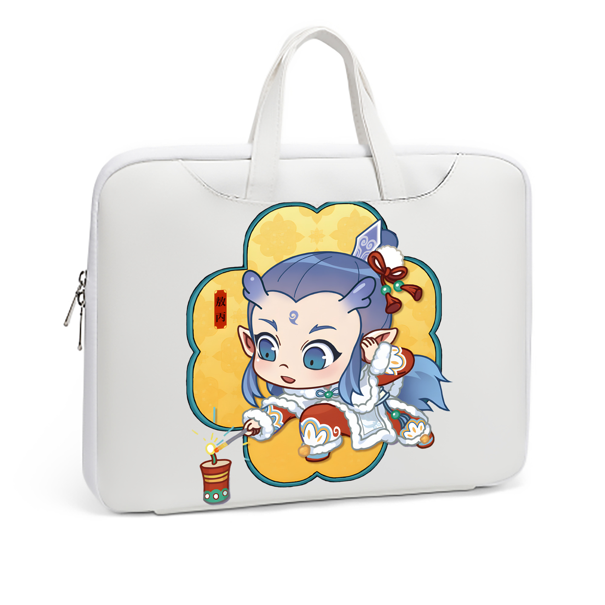 （画像用） Ne Zha 2 ナタ 魔童の大暴れ レザーラップトップバッグ　ノートパソコンケース