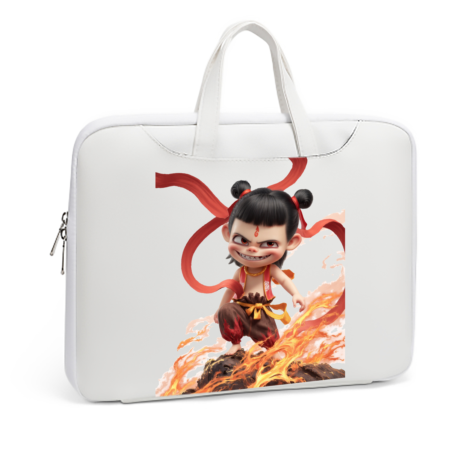 （画像用） Ne Zha 2 ナタ 魔童の大暴れ レザーラップトップバッグ　ノートパソコンケース