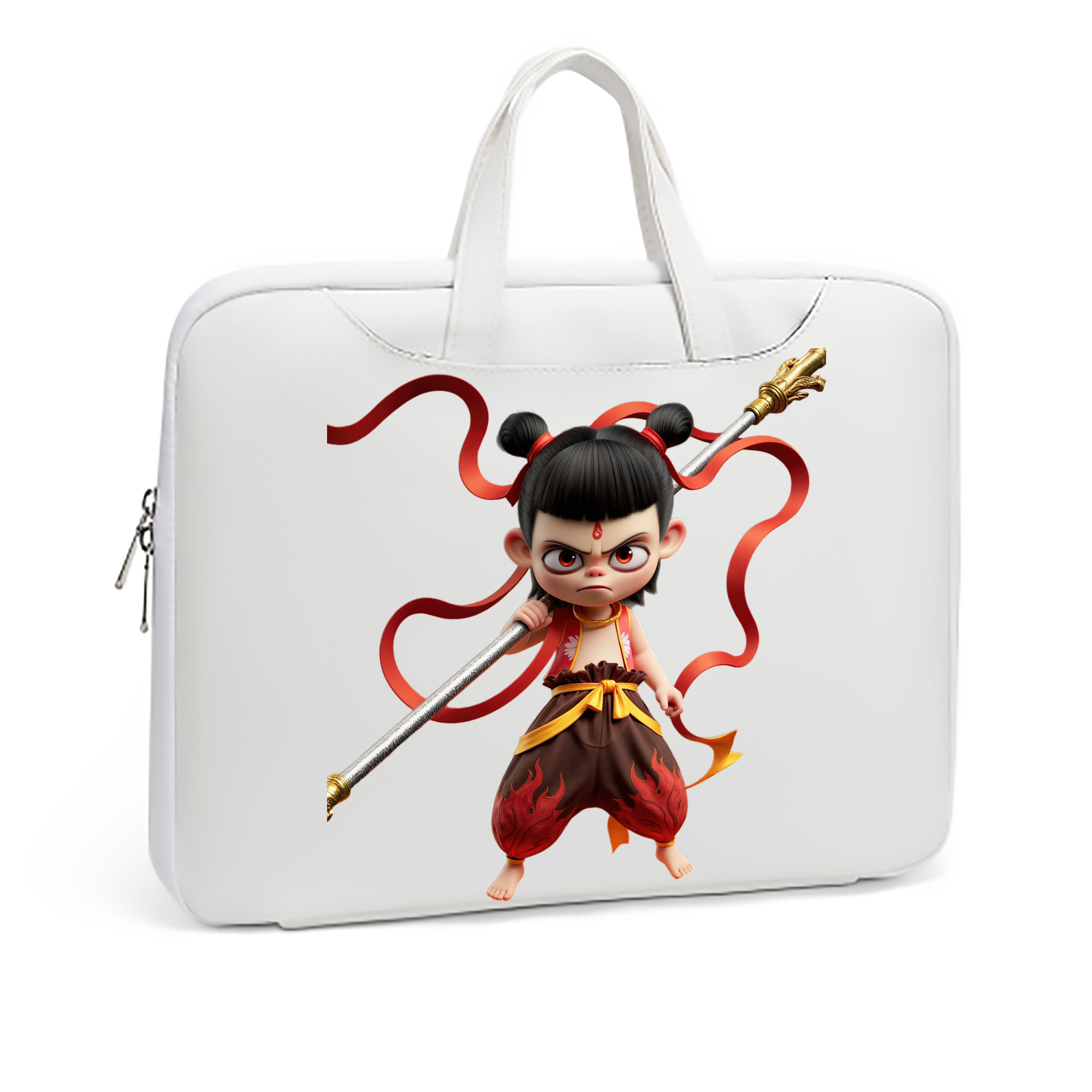 （画像用） Ne Zha 2 ナタ 魔童の大暴れ レザーラップトップバッグ　ノートパソコンケース
