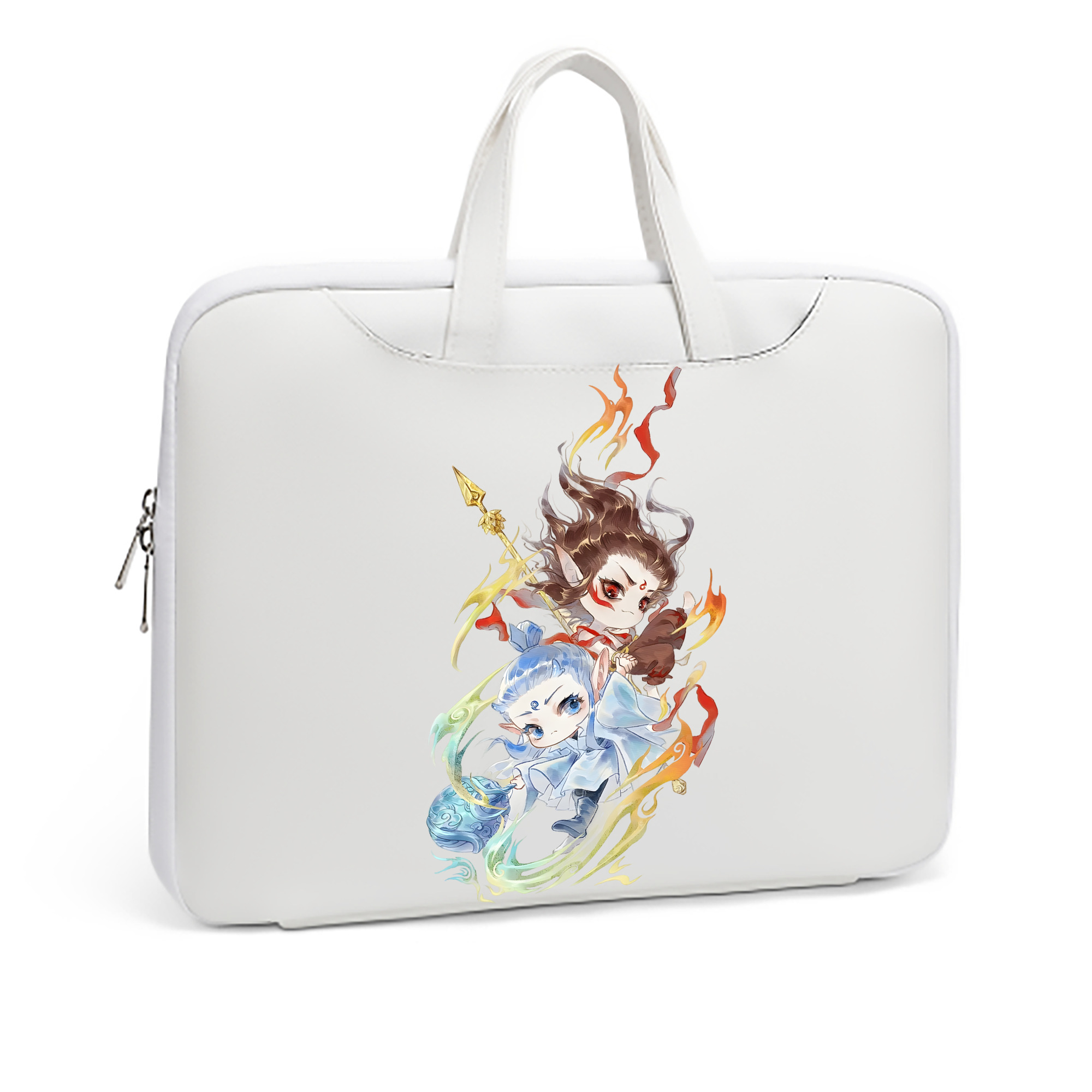 （画像用） Ne Zha 2 ナタ 魔童の大暴れ レザーラップトップバッグ　ノートパソコンケース