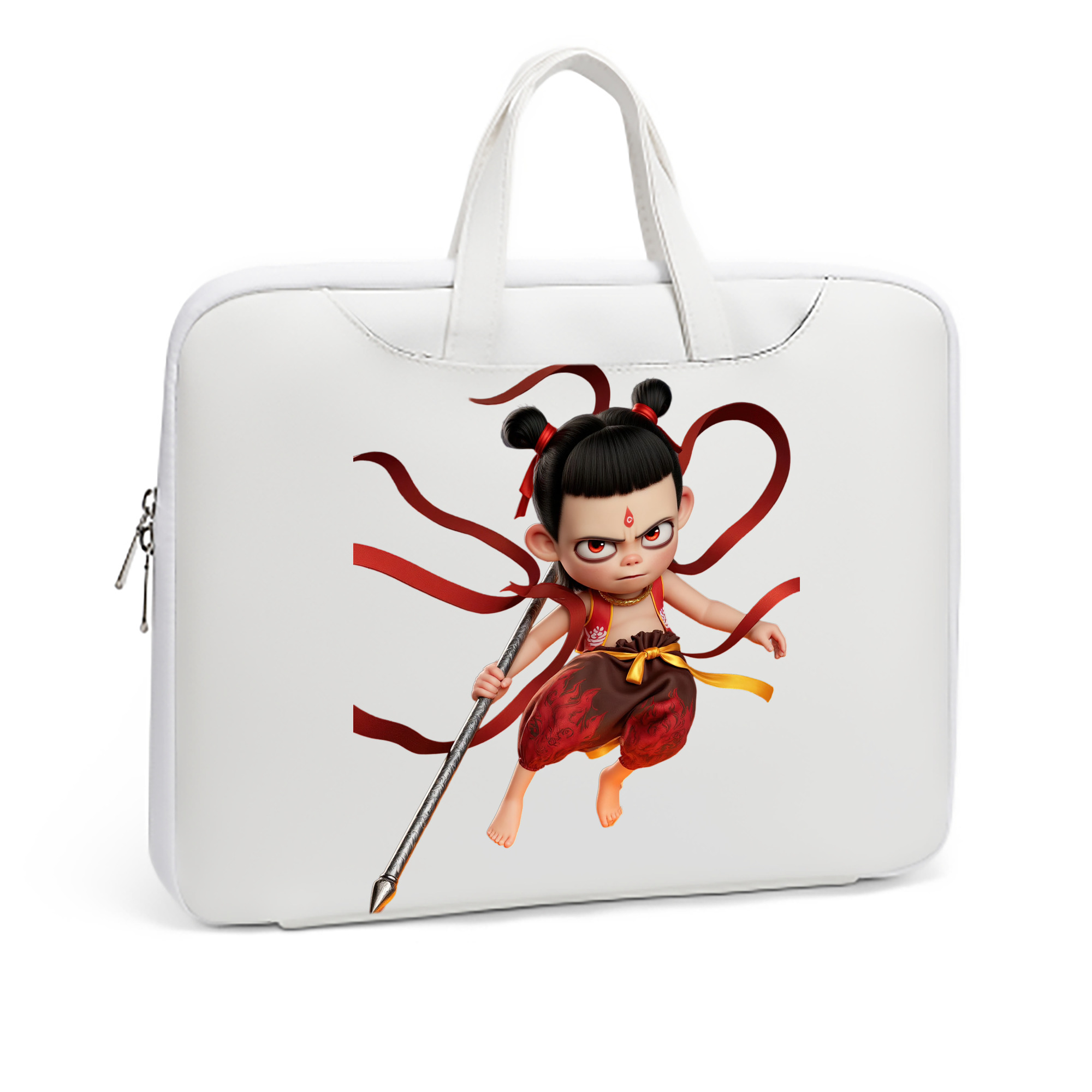 （画像用） Ne Zha 2 ナタ 魔童の大暴れ レザーラップトップバッグ　ノートパソコンケース