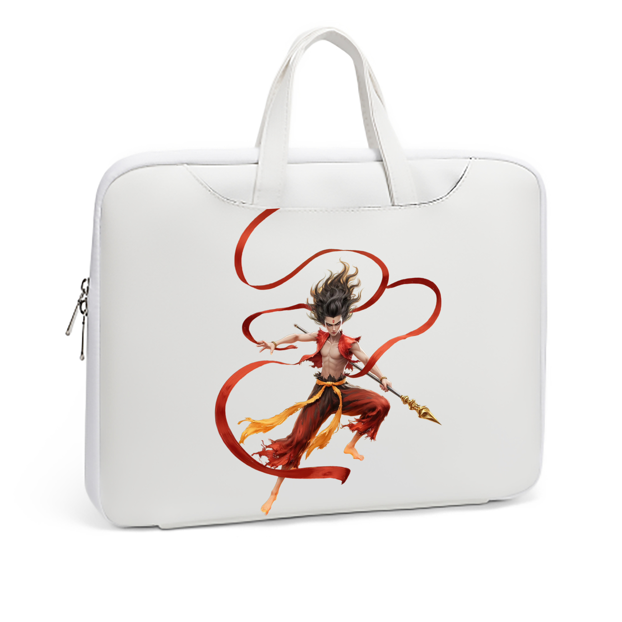 （画像用） Ne Zha 2 ナタ 魔童の大暴れ レザーラップトップバッグ　ノートパソコンケース