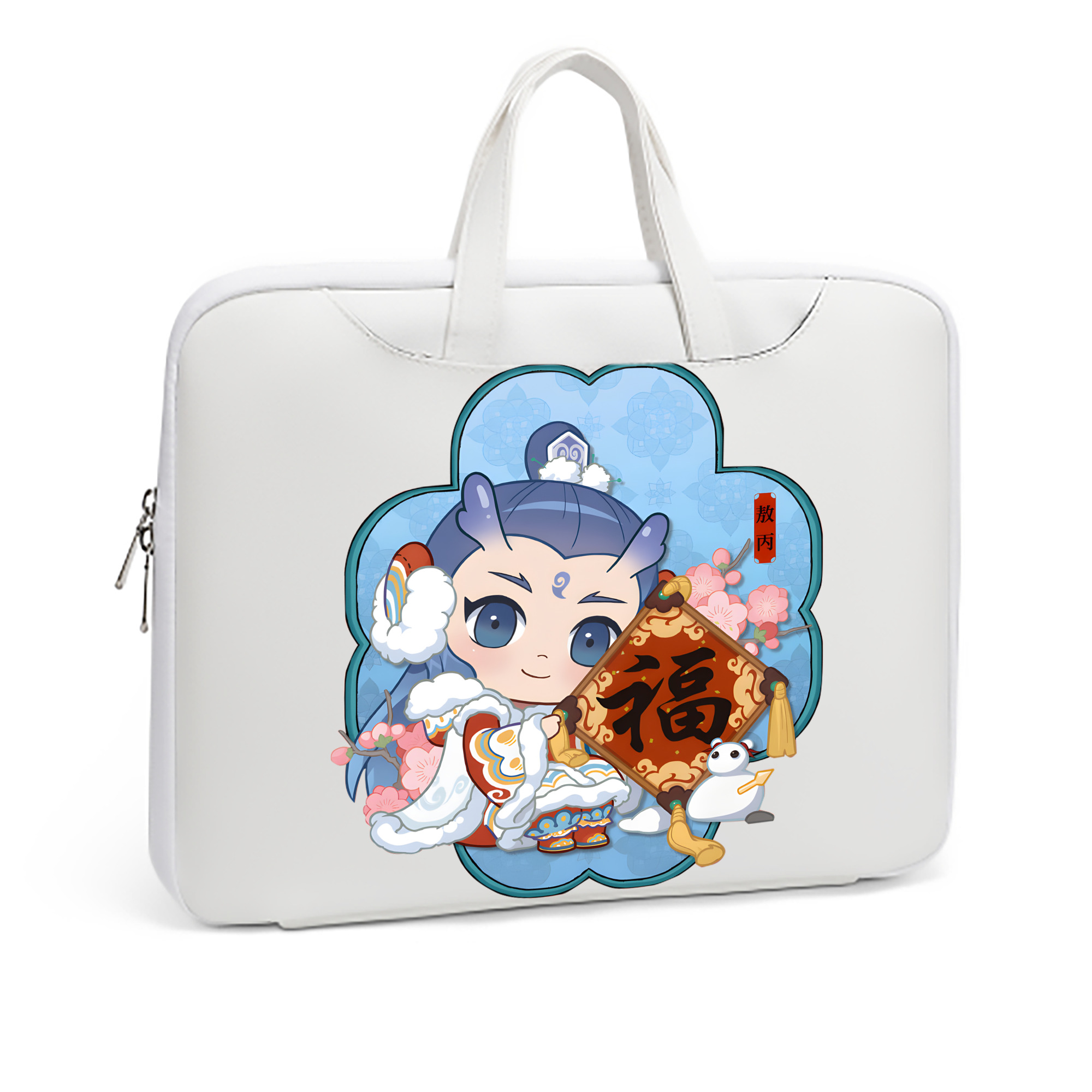 （画像用） Ne Zha 2 ナタ 魔童の大暴れ レザーラップトップバッグ　ノートパソコンケース