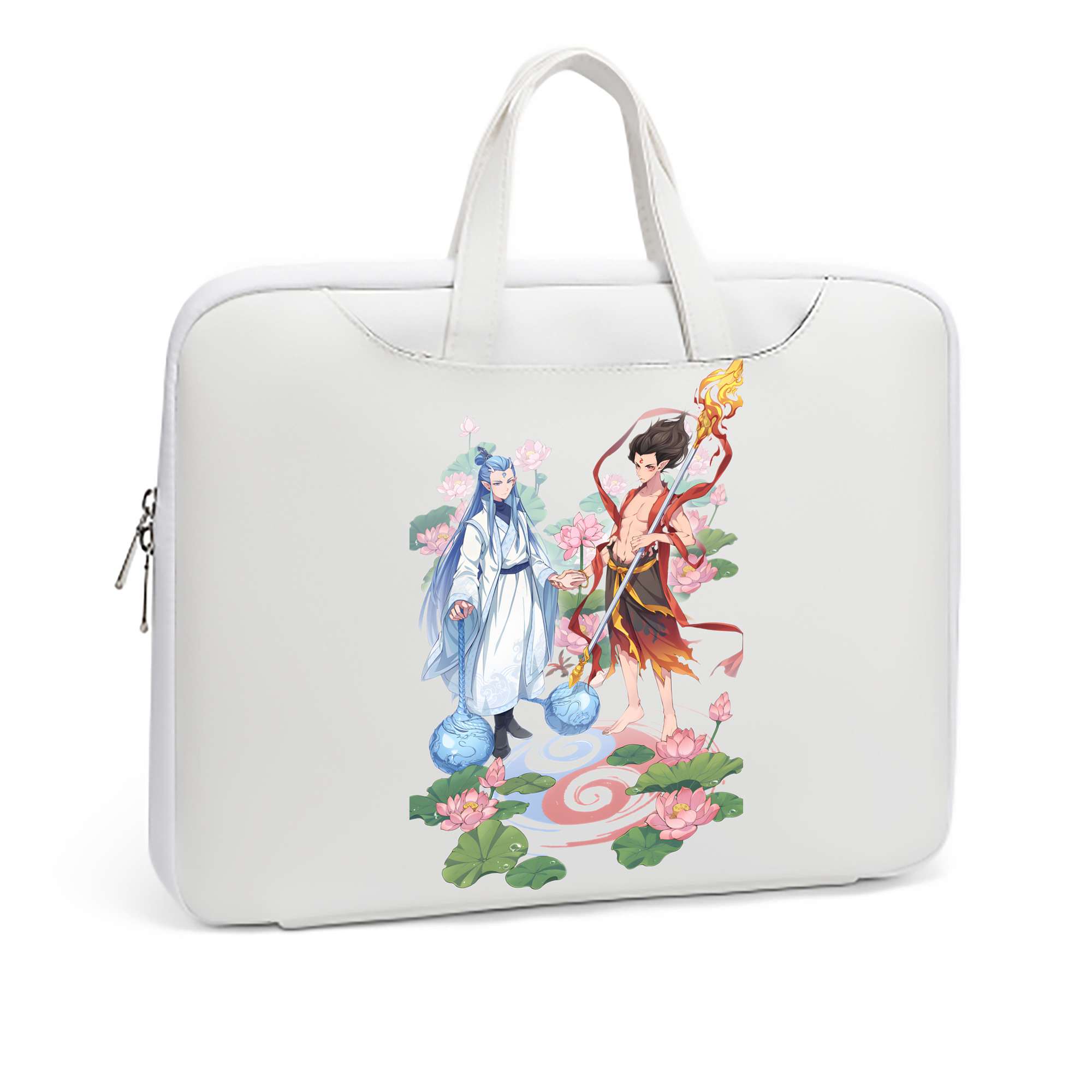 （画像用） Ne Zha 2 ナタ 魔童の大暴れ レザーラップトップバッグ　ノートパソコンケース