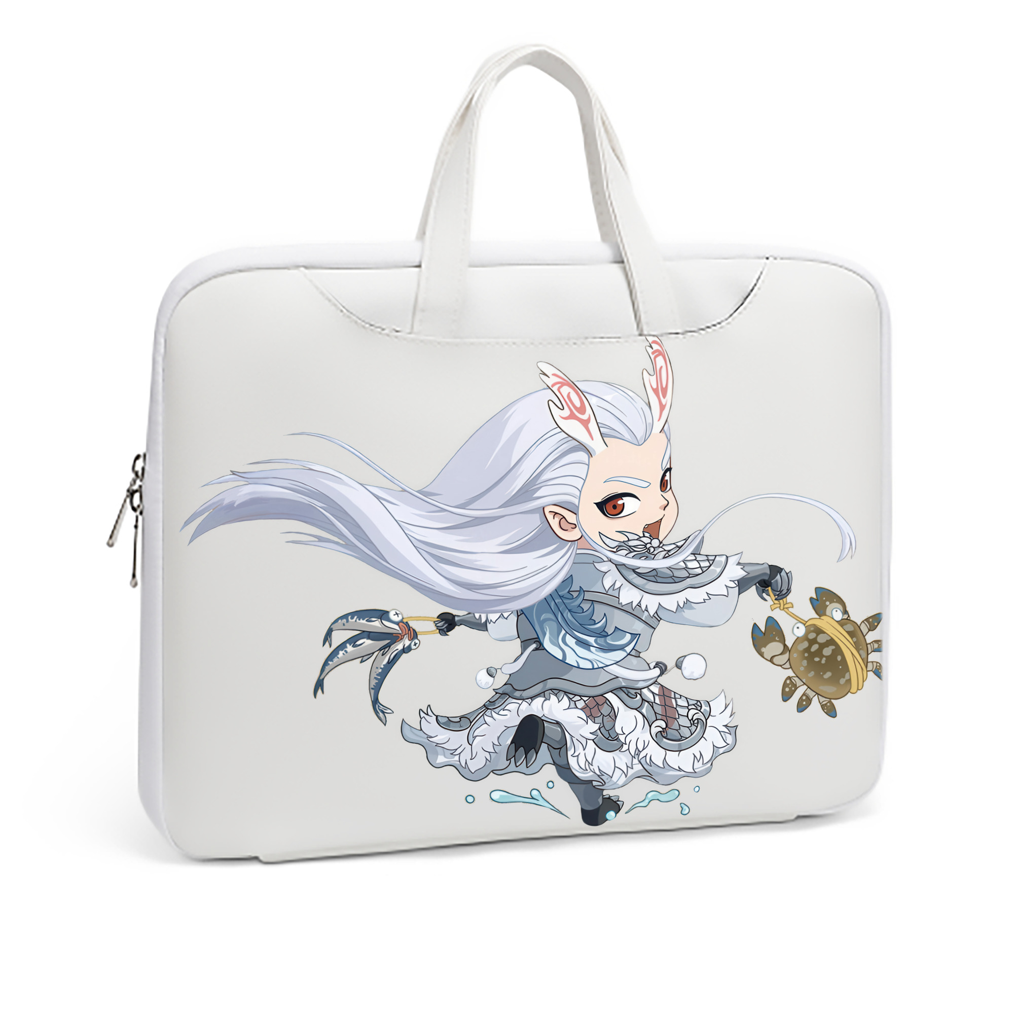 （画像用） Ne Zha 2 ナタ 魔童の大暴れ レザーラップトップバッグ　ノートパソコンケース