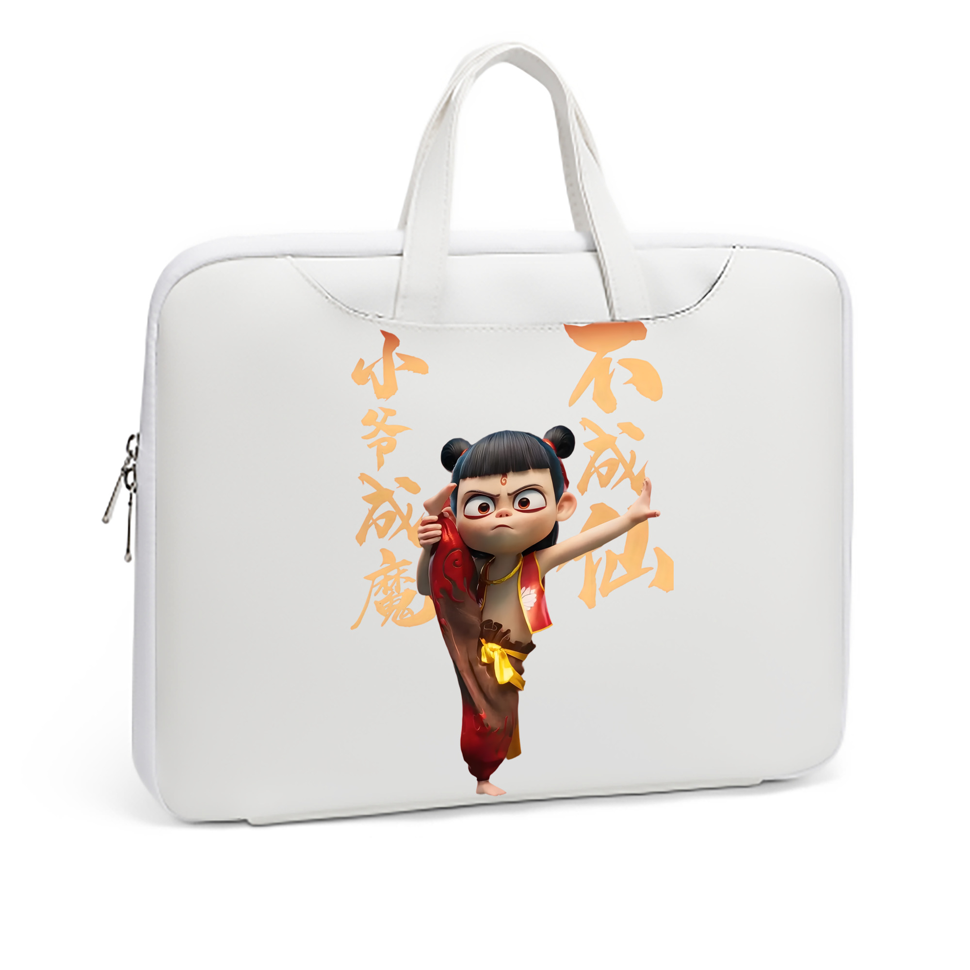 （画像用） Ne Zha 2 ナタ 魔童の大暴れ レザーラップトップバッグ　ノートパソコンケース