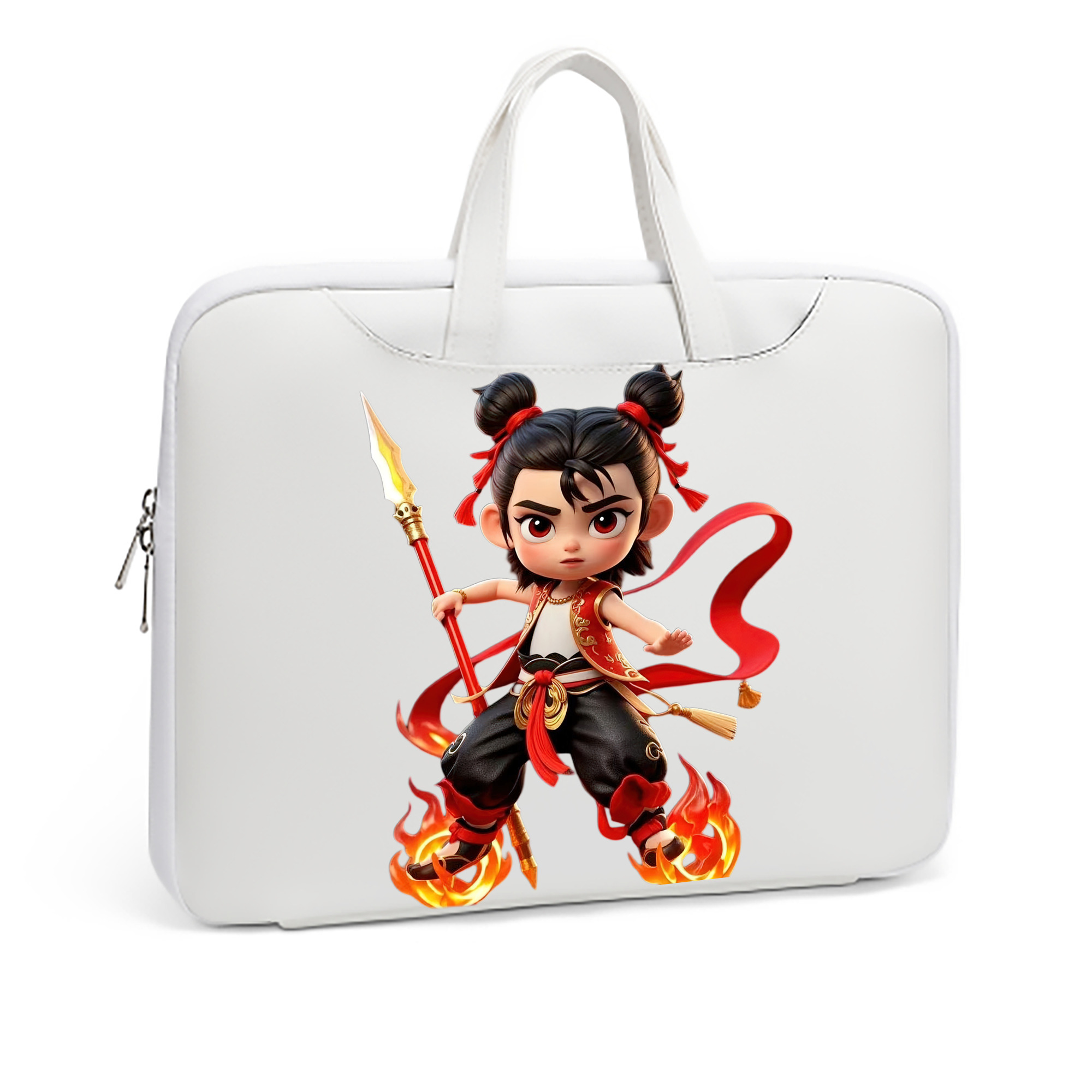 （画像用） Ne Zha 2 ナタ 魔童の大暴れ レザーラップトップバッグ　ノートパソコンケース