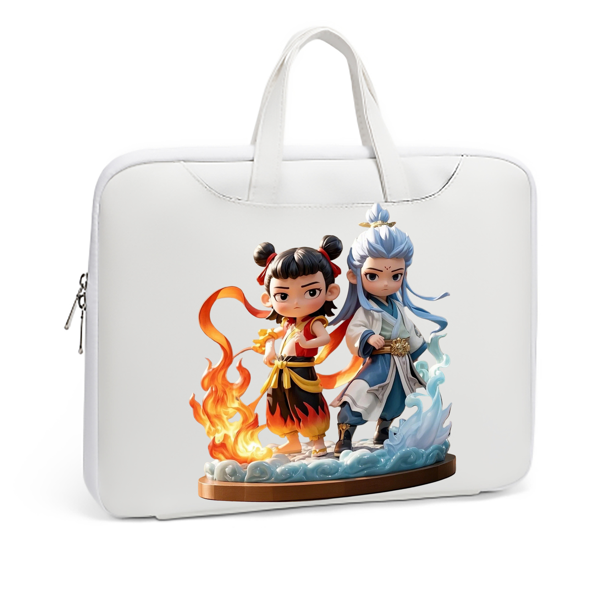 （画像用） Ne Zha 2 ナタ 魔童の大暴れ レザーラップトップバッグ　ノートパソコンケース