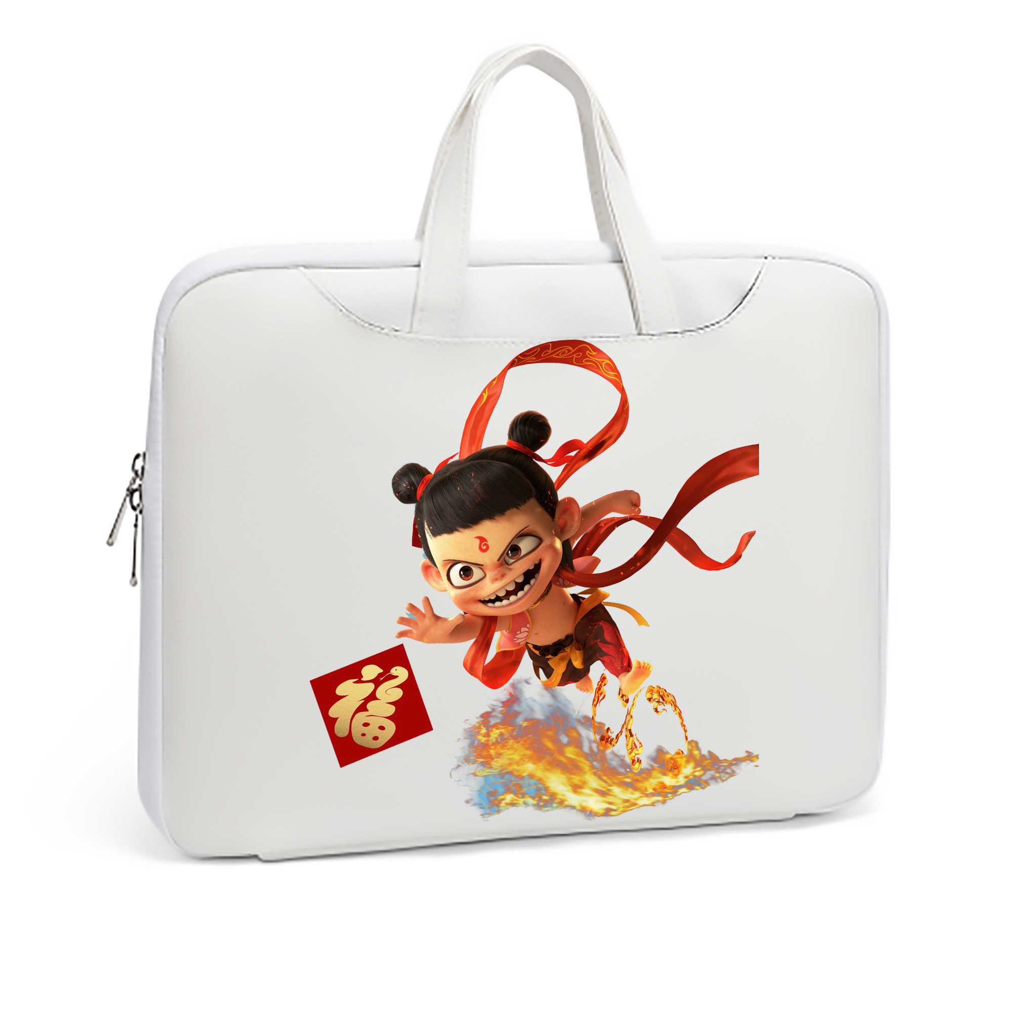 （画像用） Ne Zha 2 ナタ 魔童の大暴れ レザーラップトップバッグ　ノートパソコンケース