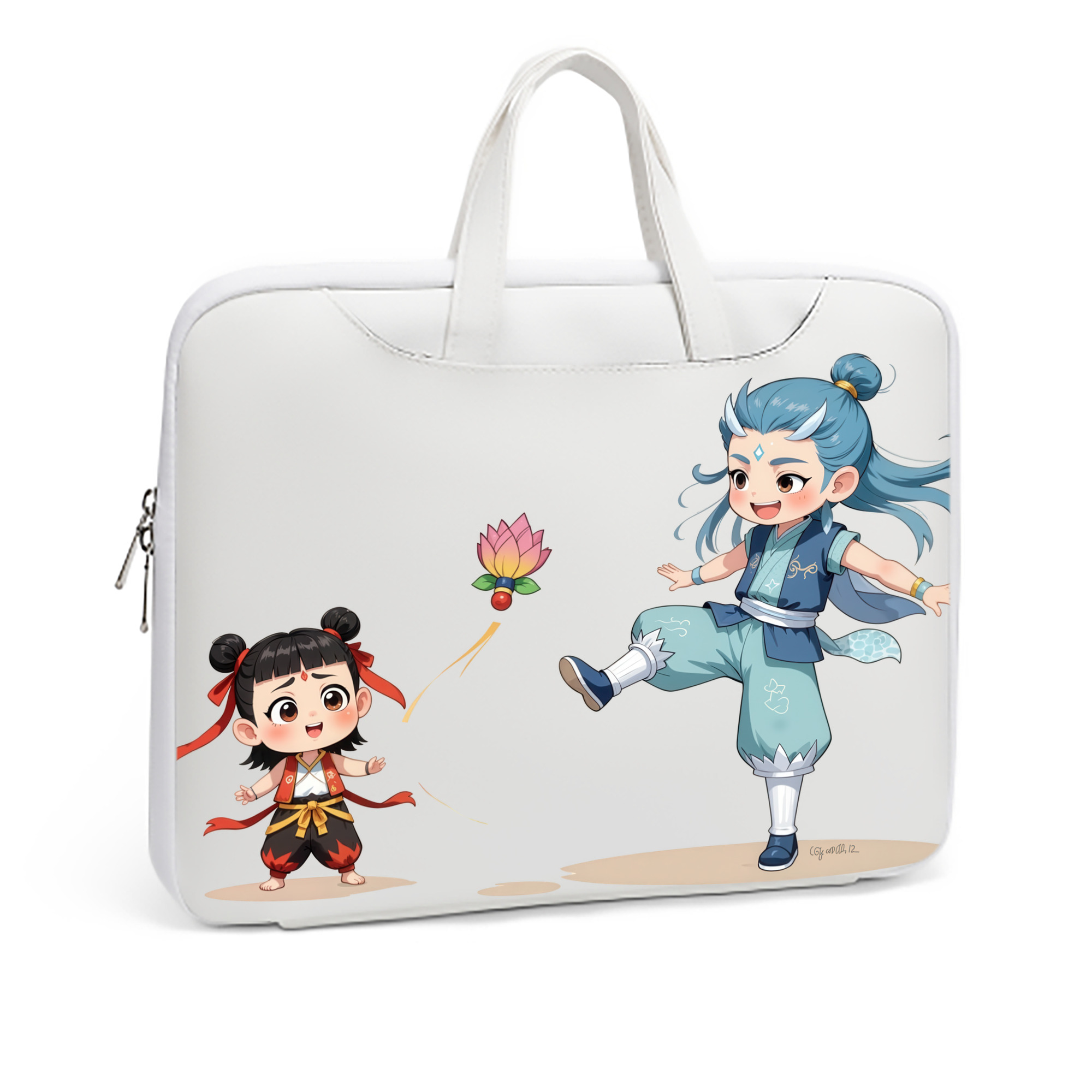 （画像用） Ne Zha 2 ナタ 魔童の大暴れ レザーラップトップバッグ　ノートパソコンケース