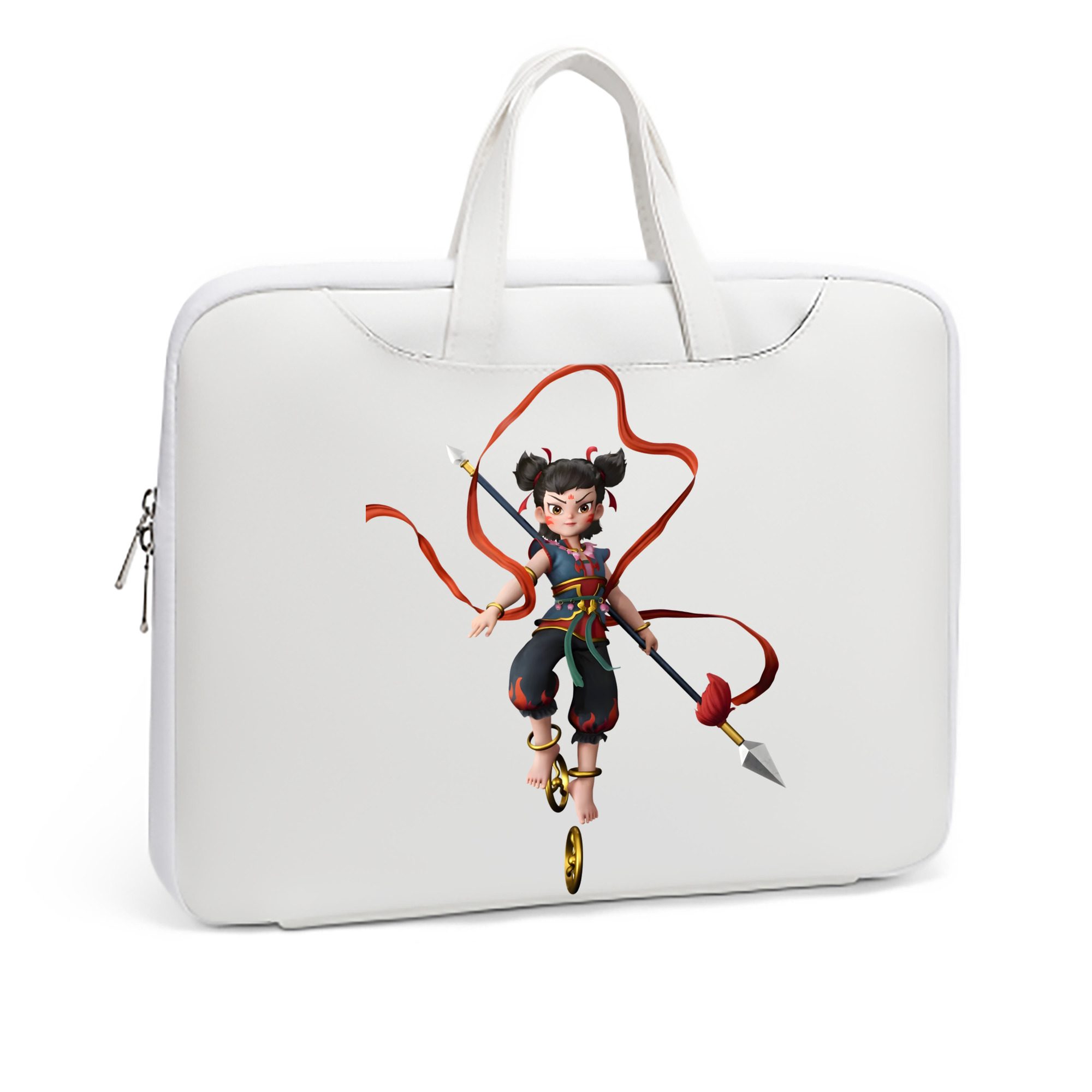 （画像用） Ne Zha 2 ナタ 魔童の大暴れ レザーラップトップバッグ　ノートパソコンケース