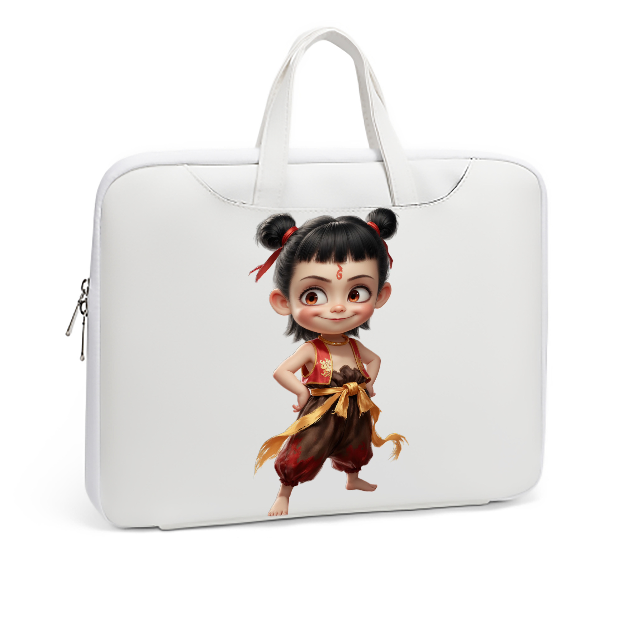 （画像用） Ne Zha 2 ナタ 魔童の大暴れ レザーラップトップバッグ　ノートパソコンケース