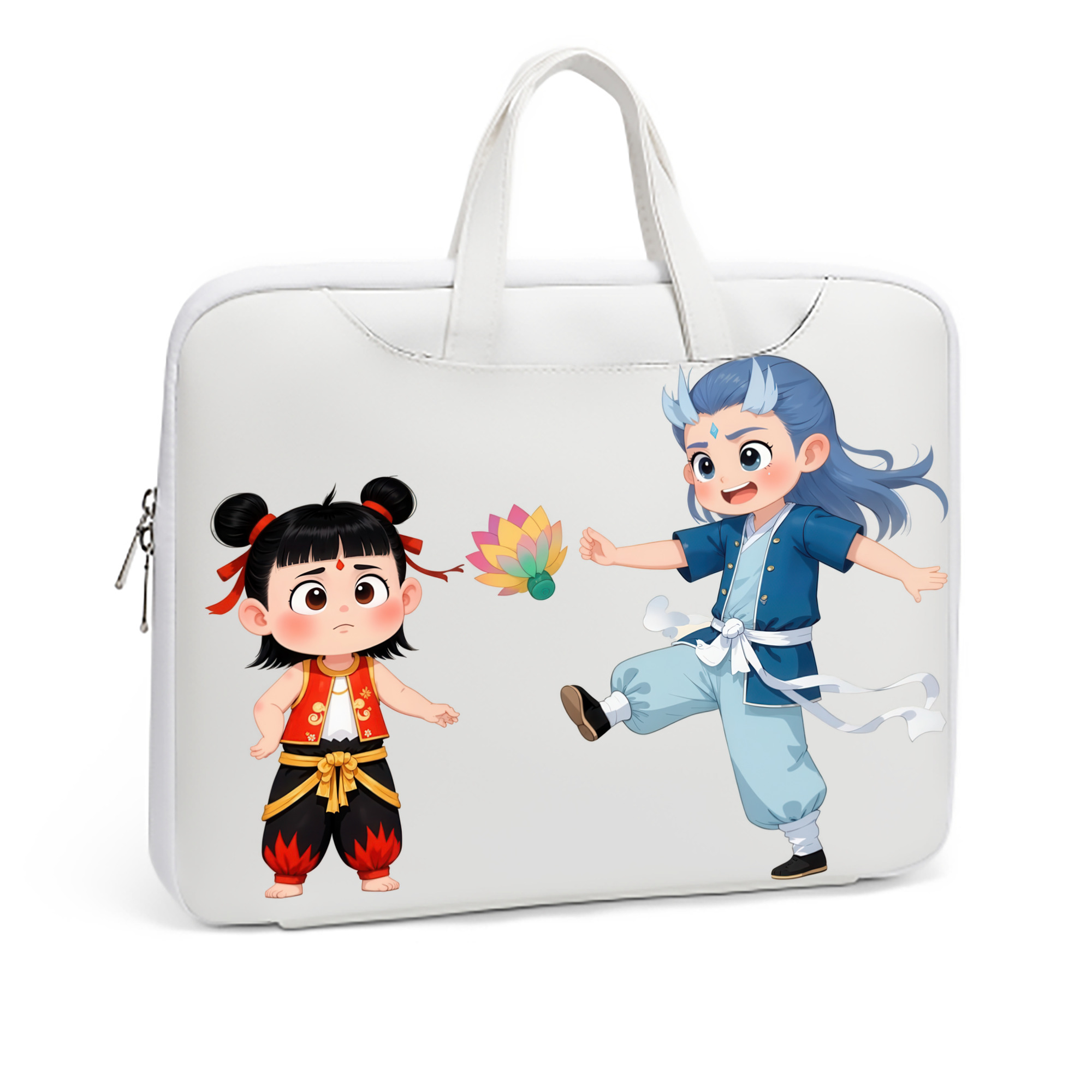（画像用） Ne Zha 2 ナタ 魔童の大暴れ レザーラップトップバッグ　ノートパソコンケース