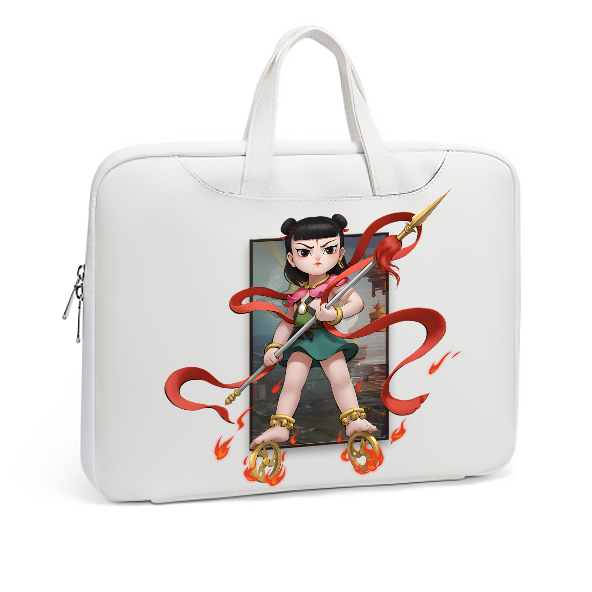 （画像用） Ne Zha 2 ナタ 魔童の大暴れ レザーラップトップバッグ　ノートパソコンケース