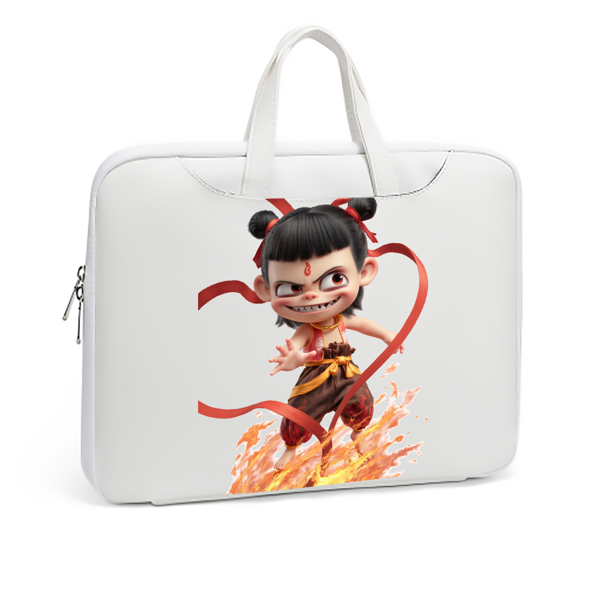 （画像用） Ne Zha 2 ナタ 魔童の大暴れ レザーラップトップバッグ　ノートパソコンケース
