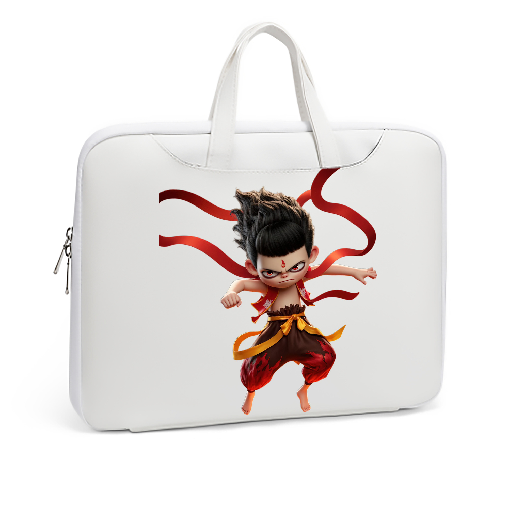 （画像用） Ne Zha 2 ナタ 魔童の大暴れ レザーラップトップバッグ　ノートパソコンケース