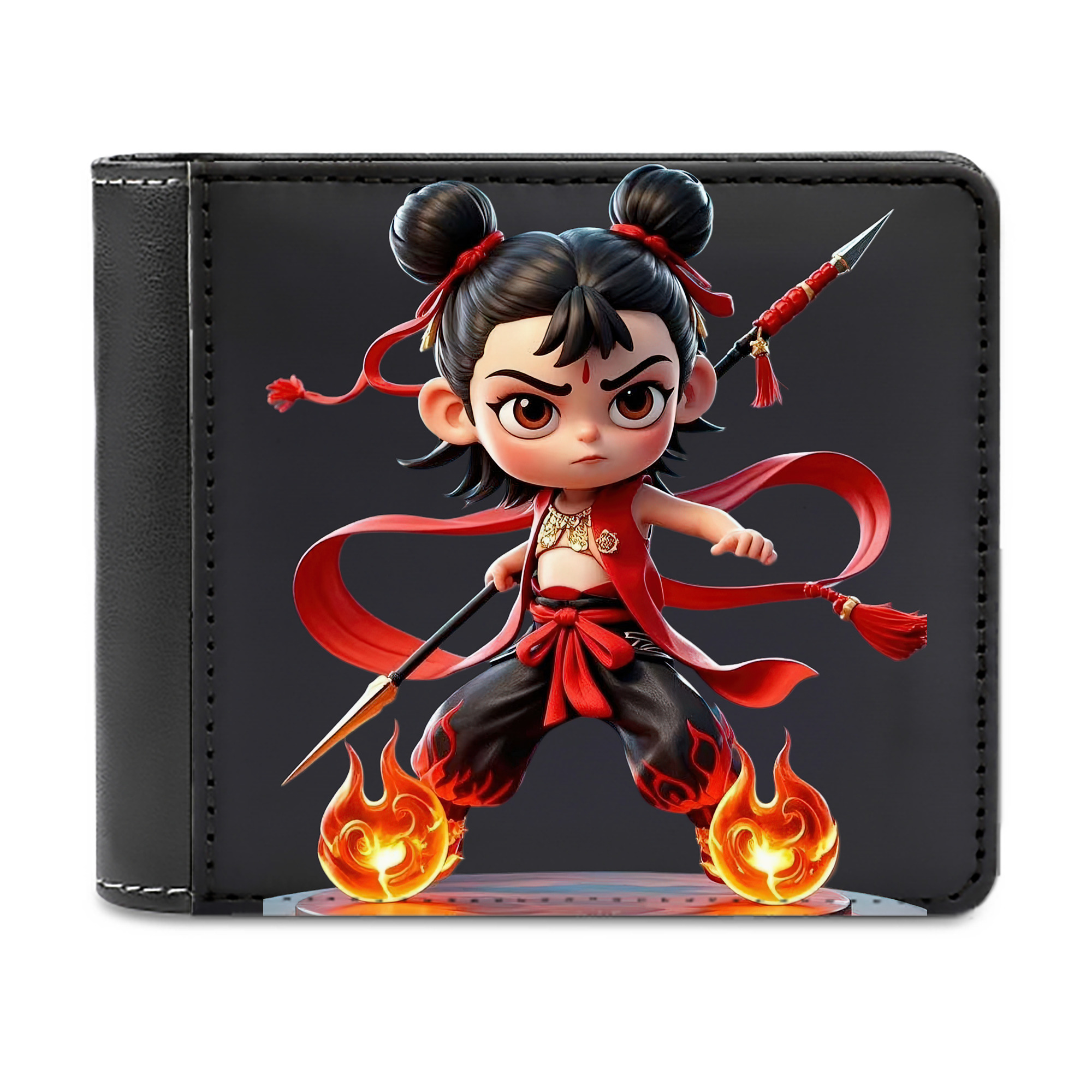 （画像用） Ne Zha 2 ナタ 魔童の大暴れ 二つ折り革財布