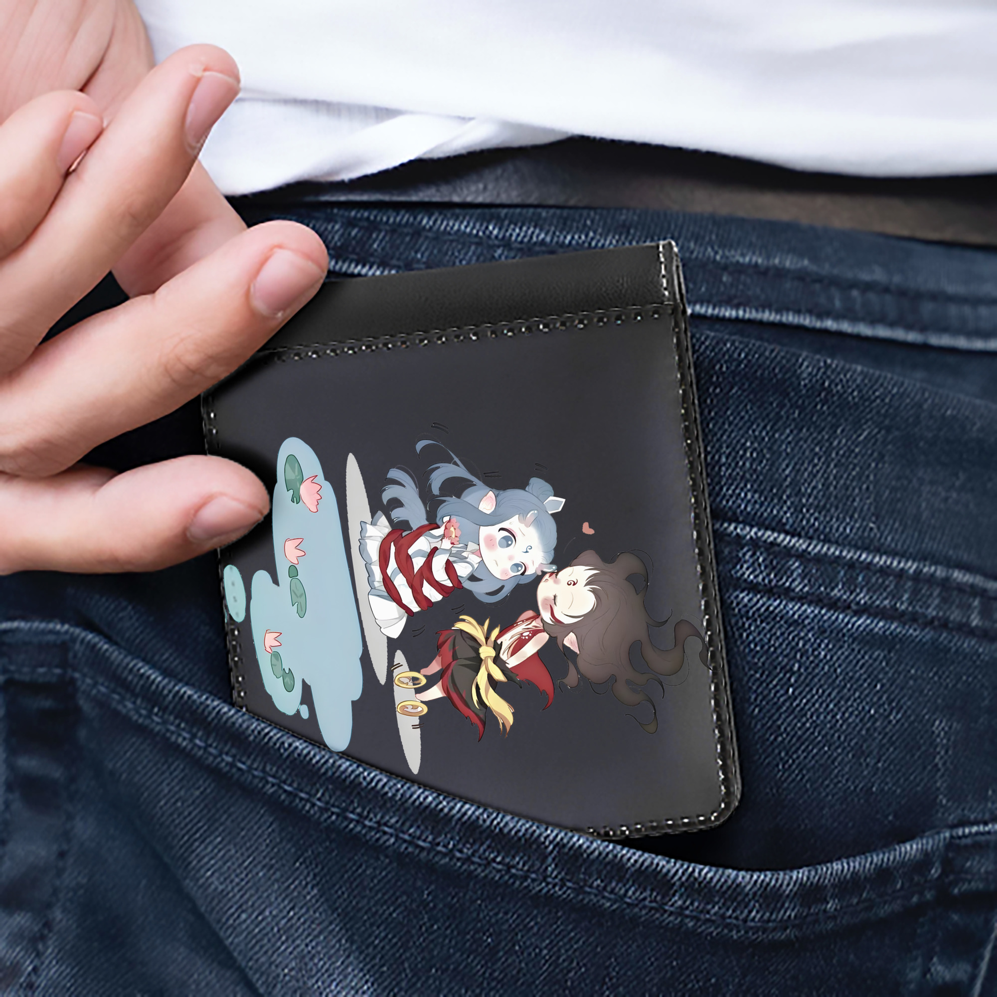 Ne Zha 2 ナタ 魔童の大暴れ 二つ折り革財布