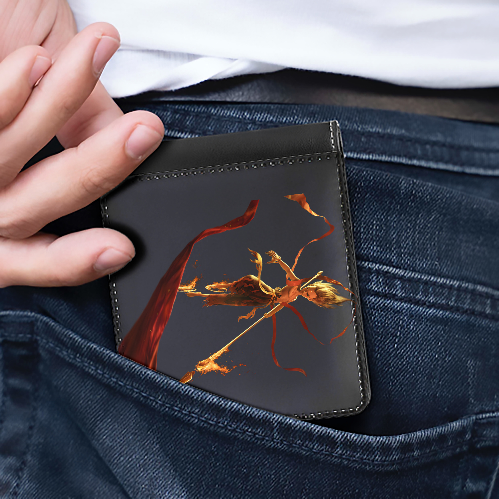 （画像用） Ne Zha 2 ナタ 魔童の大暴れ 二つ折り革財布