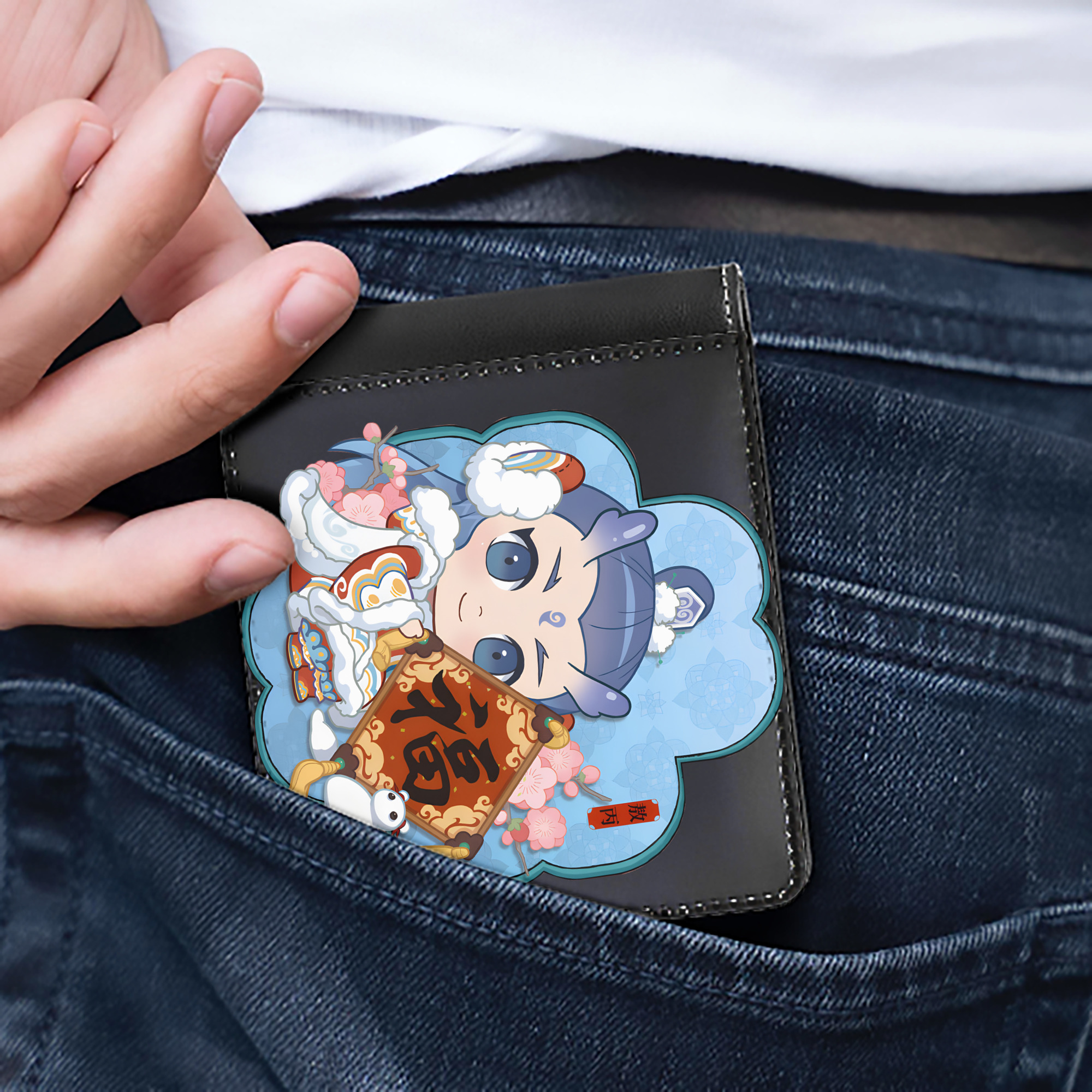 （画像用） Ne Zha 2 ナタ 魔童の大暴れ 二つ折り革財布