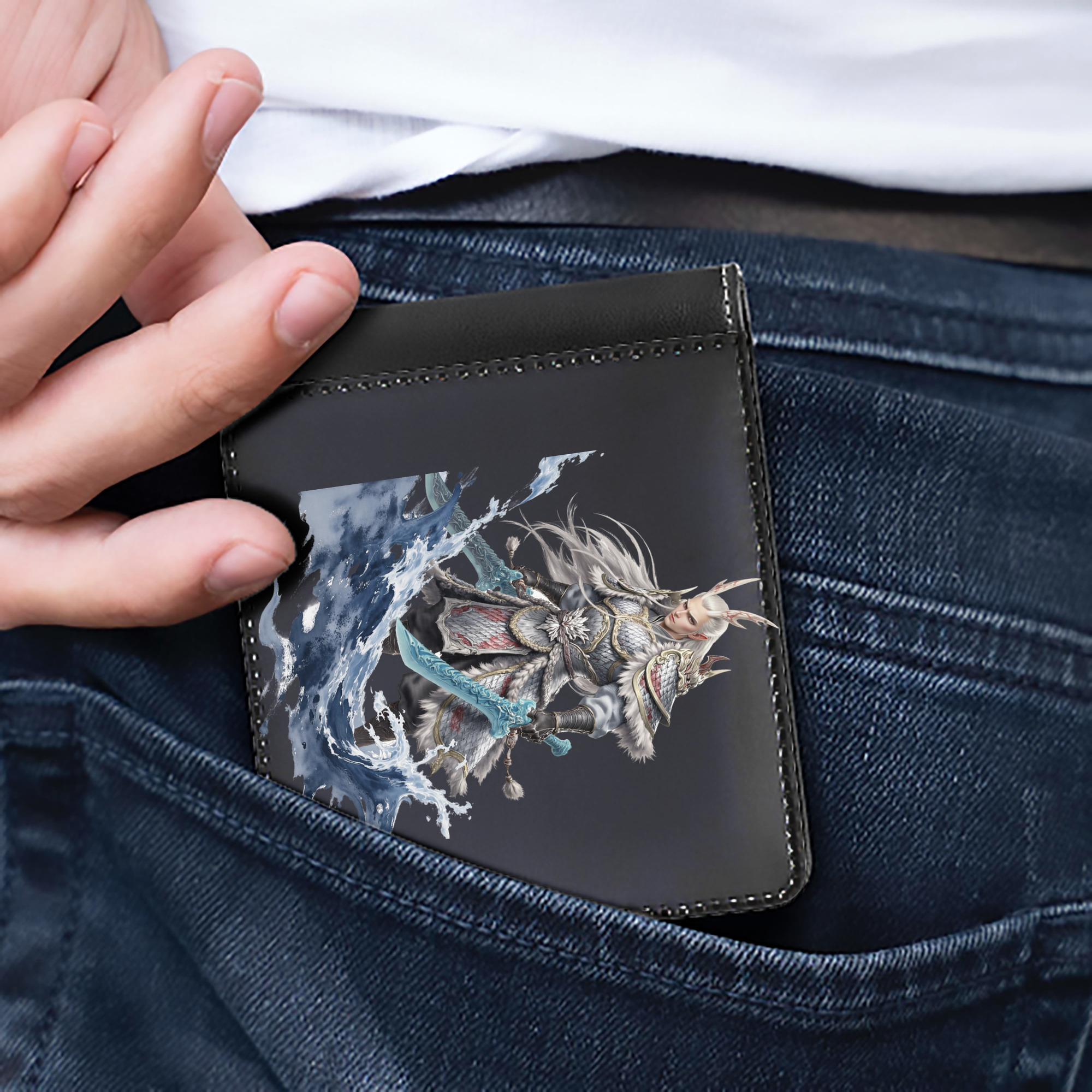 （画像用） Ne Zha 2 ナタ 魔童の大暴れ 二つ折り革財布