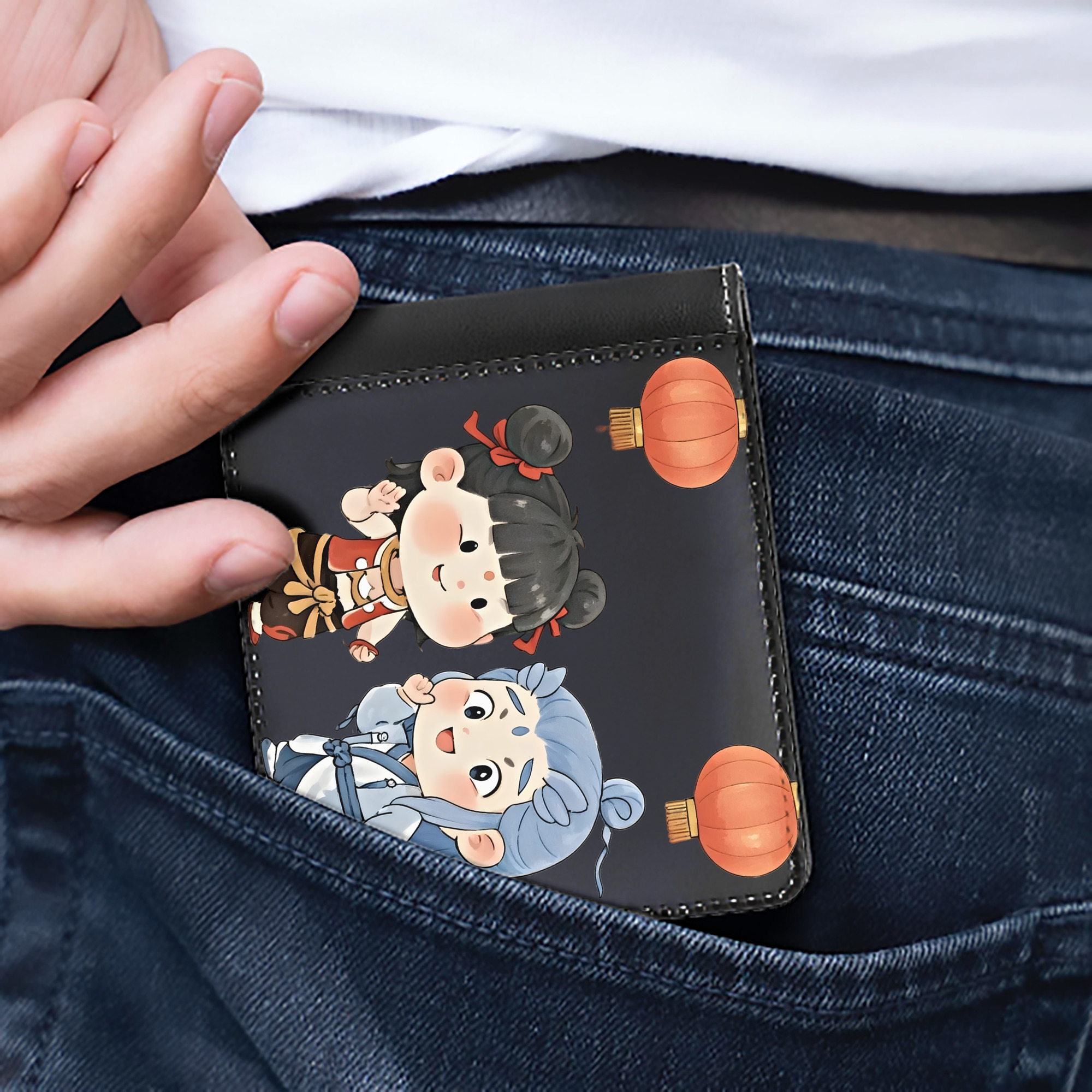（画像用） Ne Zha 2 ナタ 魔童の大暴れ 二つ折り革財布