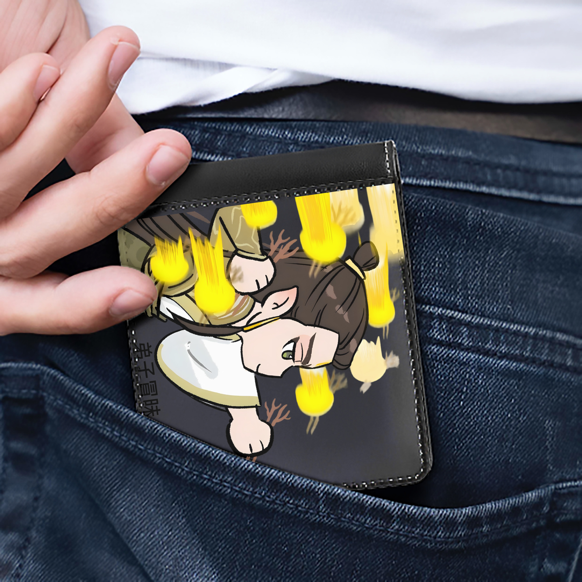 （画像用） Ne Zha 2 ナタ 魔童の大暴れ 二つ折り革財布