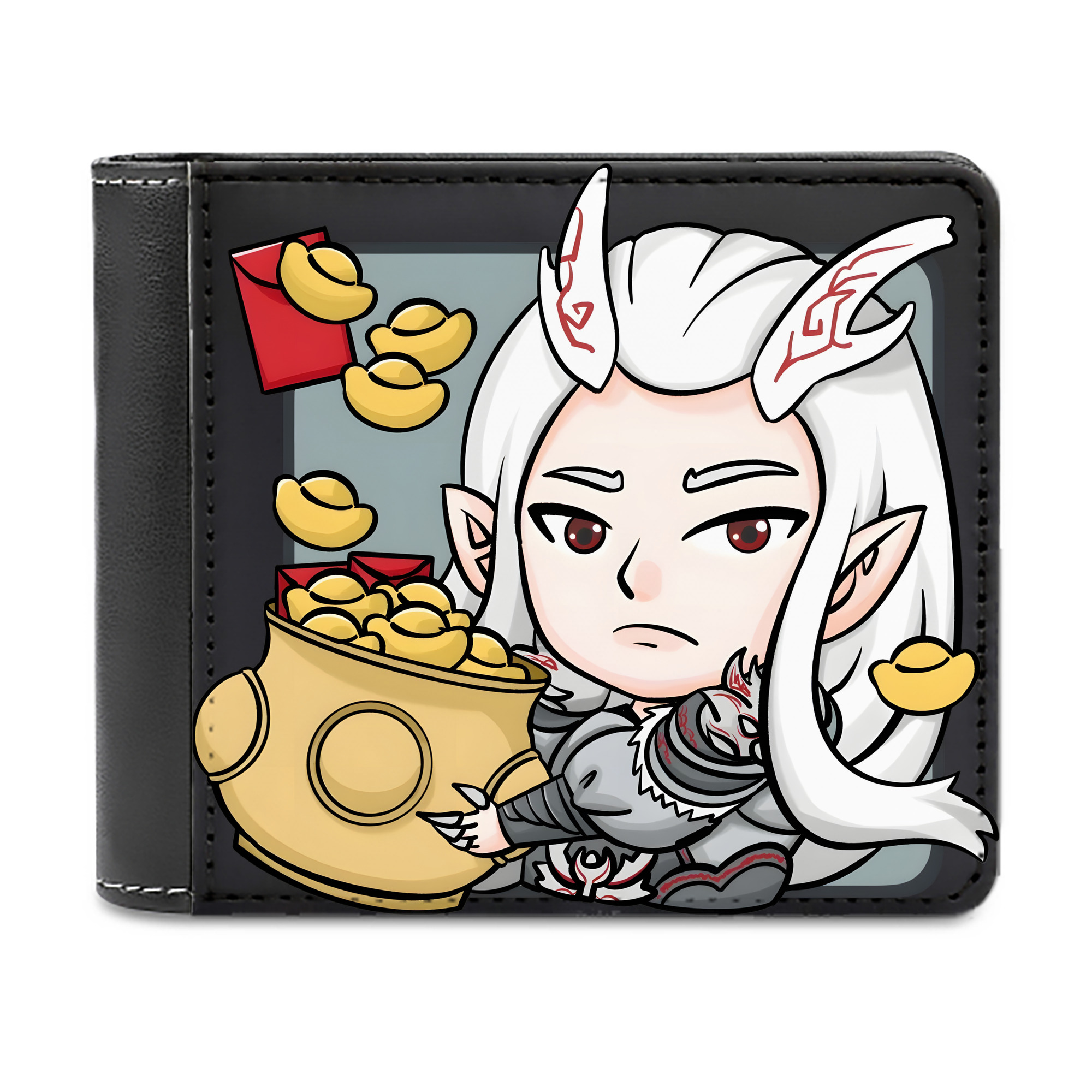 （画像用） Ne Zha 2 ナタ 魔童の大暴れ 二つ折り革財布