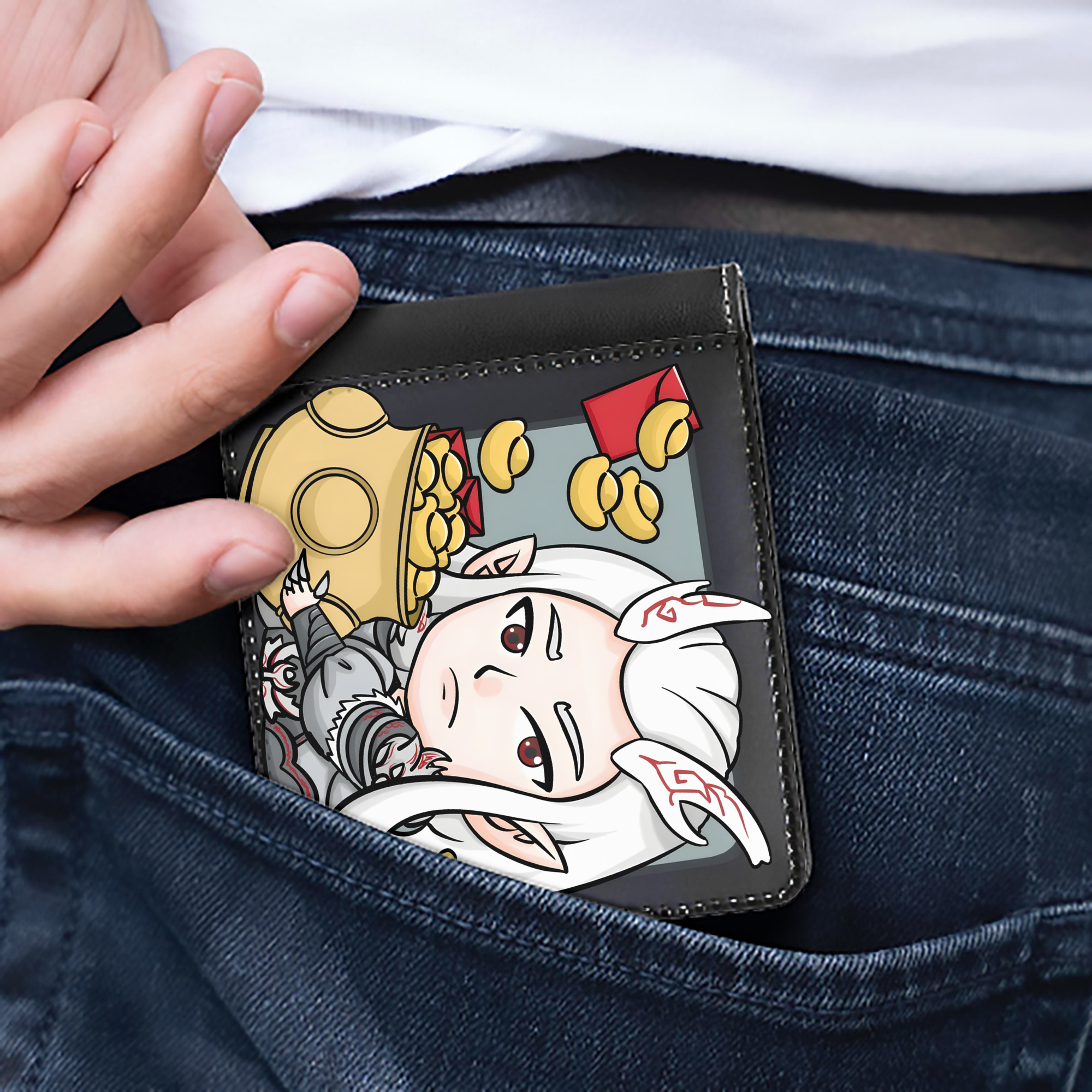 （画像用） Ne Zha 2 ナタ 魔童の大暴れ 二つ折り革財布