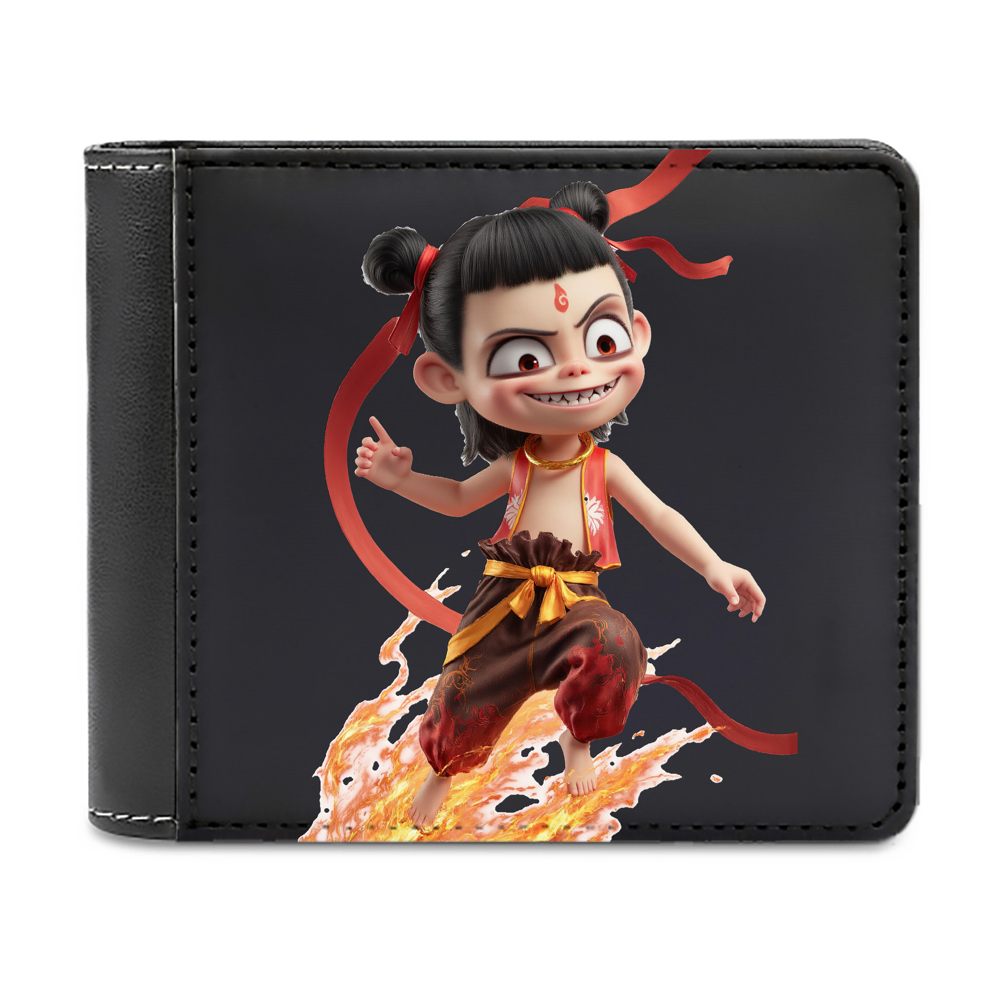 （画像用） Ne Zha 2 ナタ 魔童の大暴れ 二つ折り革財布