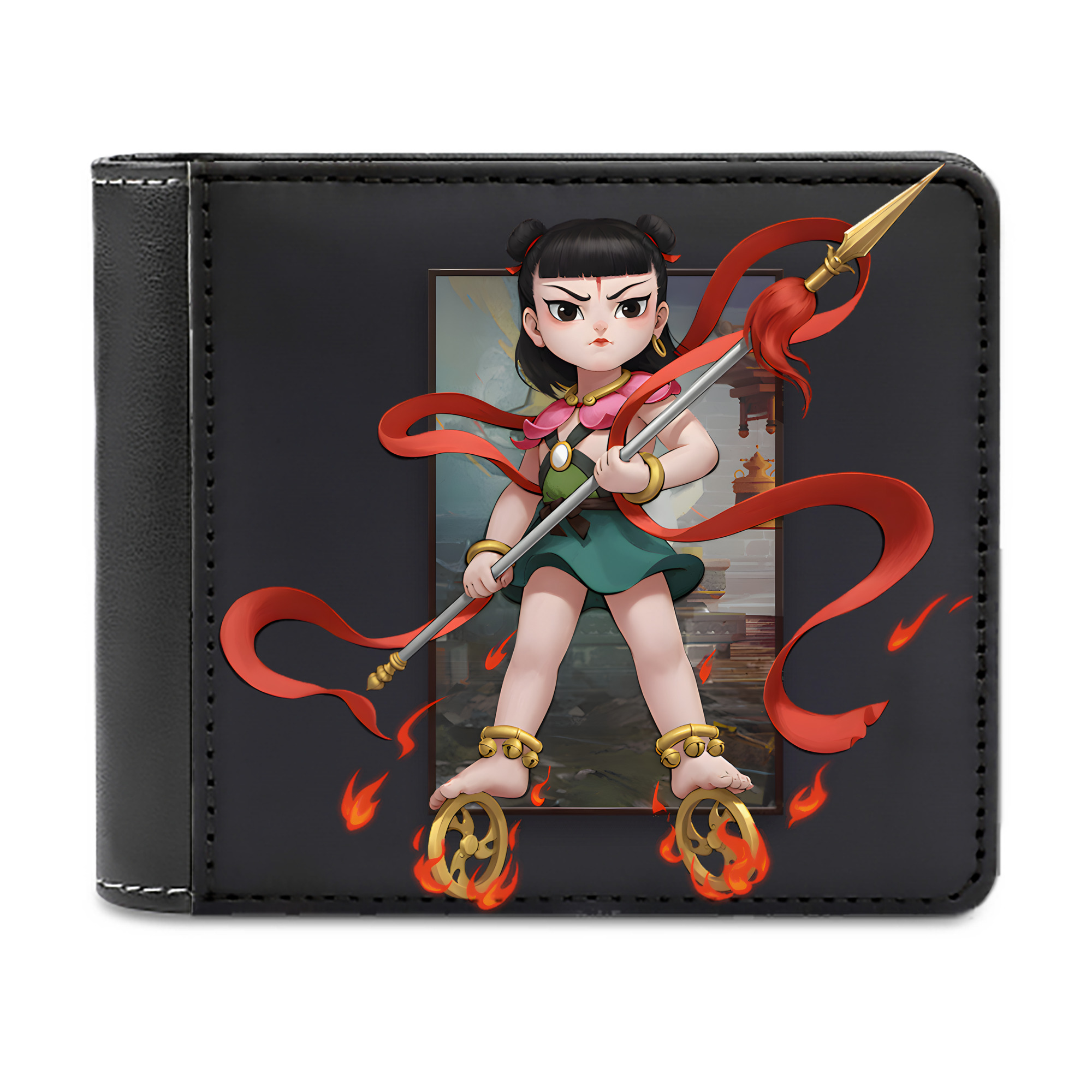 （画像用） Ne Zha 2 ナタ 魔童の大暴れ 二つ折り革財布