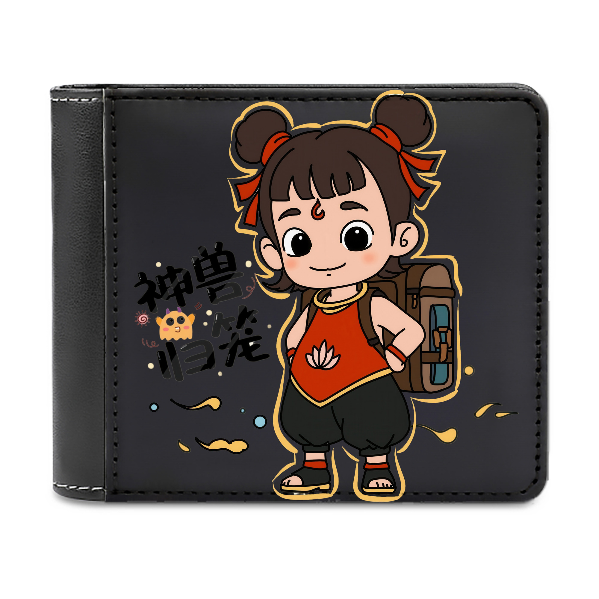 （画像用） Ne Zha 2 ナタ 魔童の大暴れ 二つ折り革財布