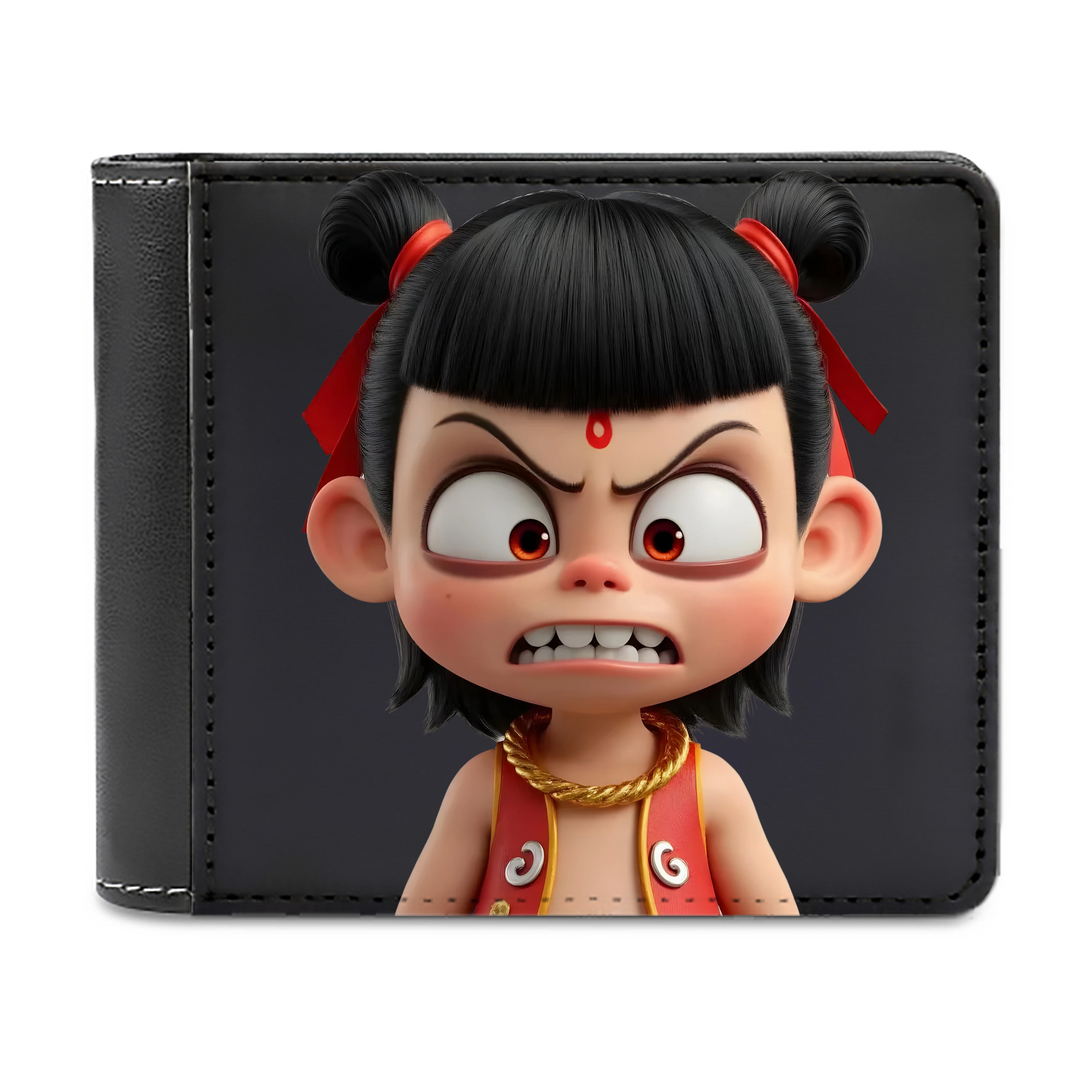 （画像用） Ne Zha 2 ナタ 魔童の大暴れ 二つ折り革財布