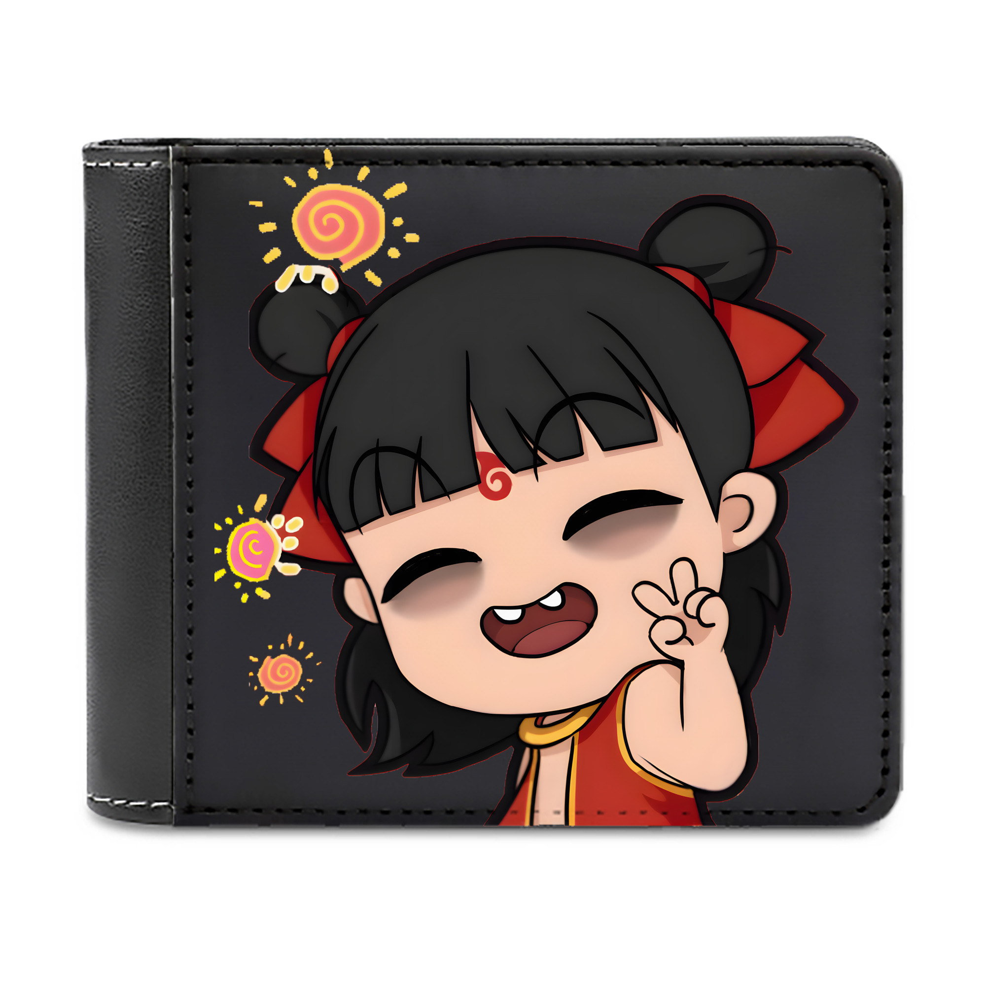 （画像用） Ne Zha 2 ナタ 魔童の大暴れ 二つ折り革財布