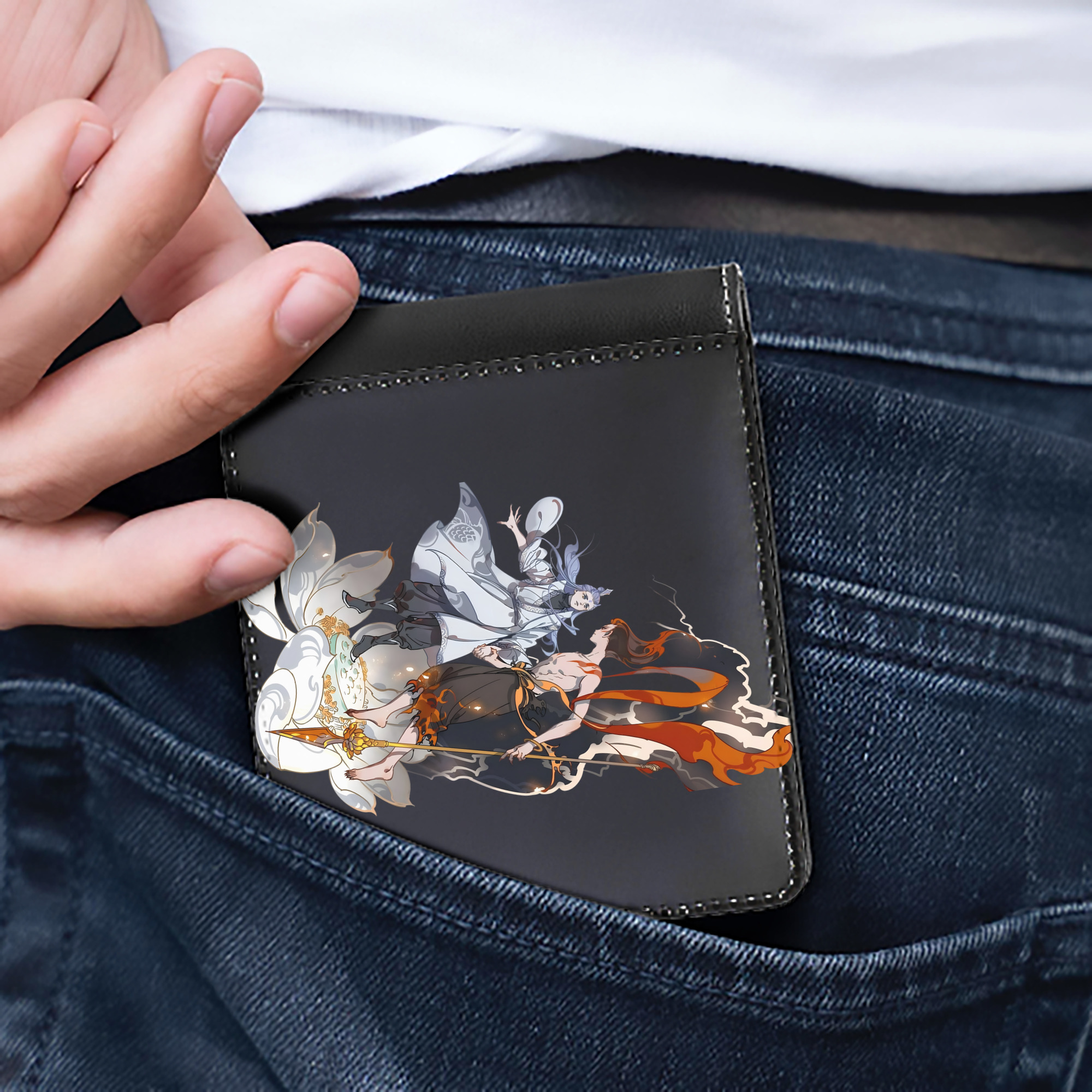 Ne Zha 2 ナタ 魔童の大暴れ 二つ折り革財布