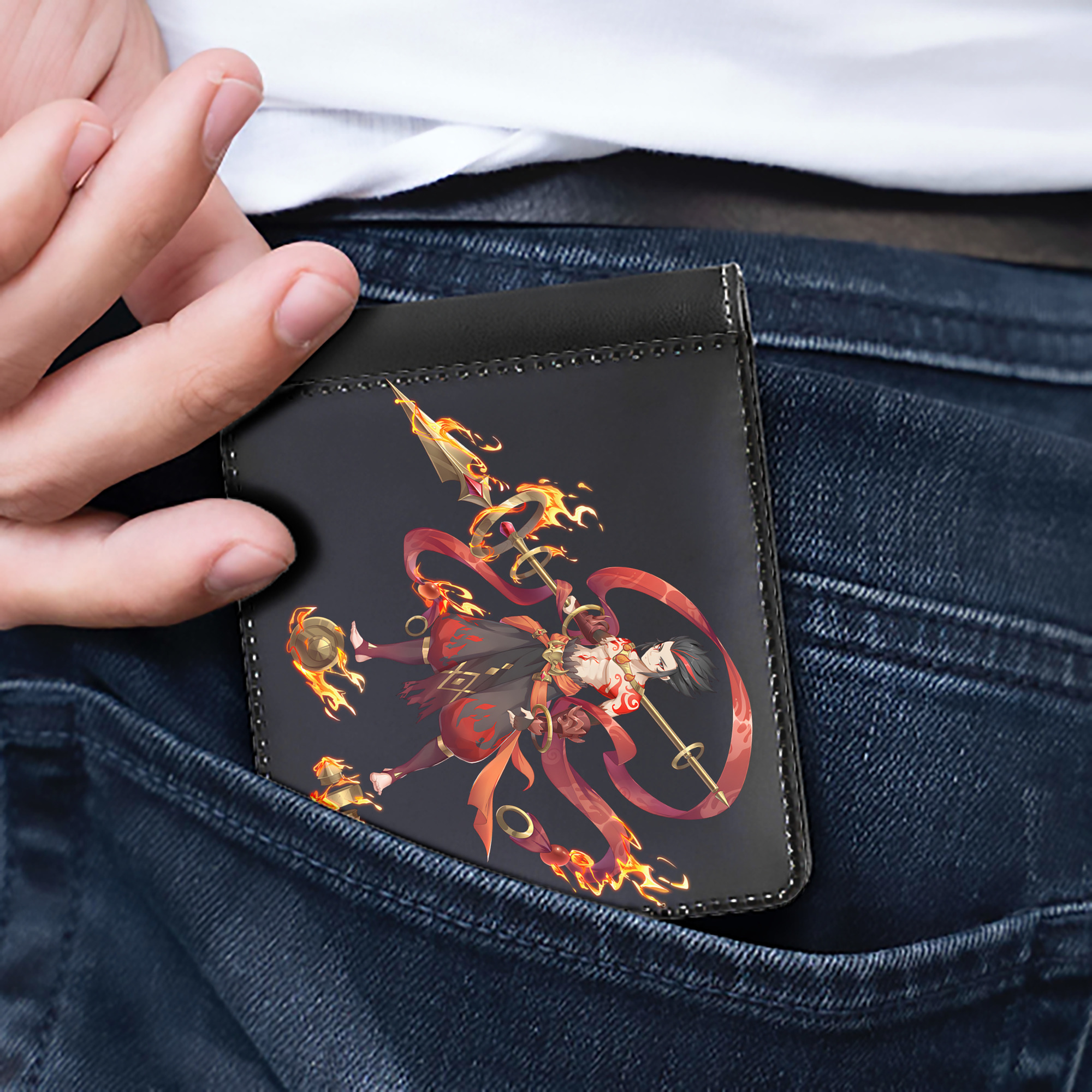 Ne Zha 2 ナタ 魔童の大暴れ 二つ折り革財布