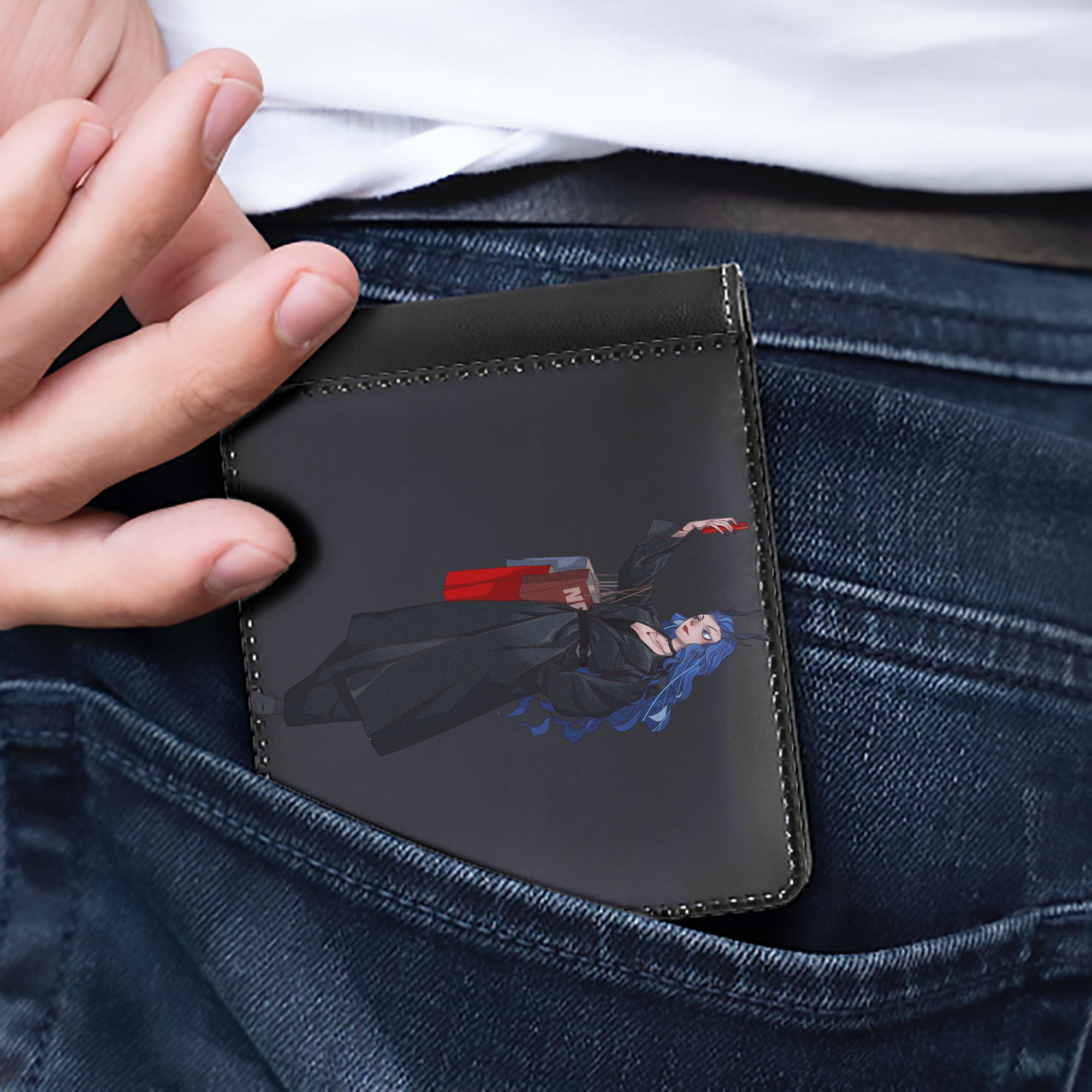 Ne Zha 2 ナタ 魔童の大暴れ 二つ折り革財布