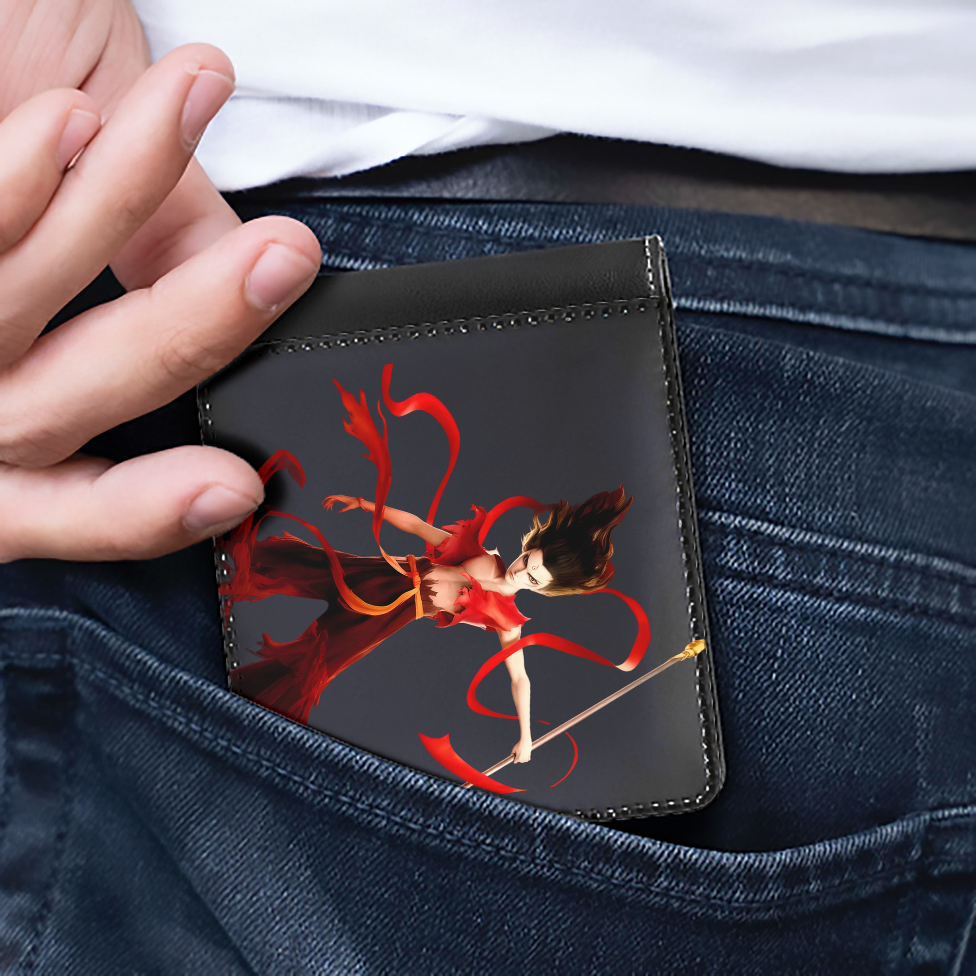 Ne Zha 2 ナタ 魔童の大暴れ 二つ折り革財布
