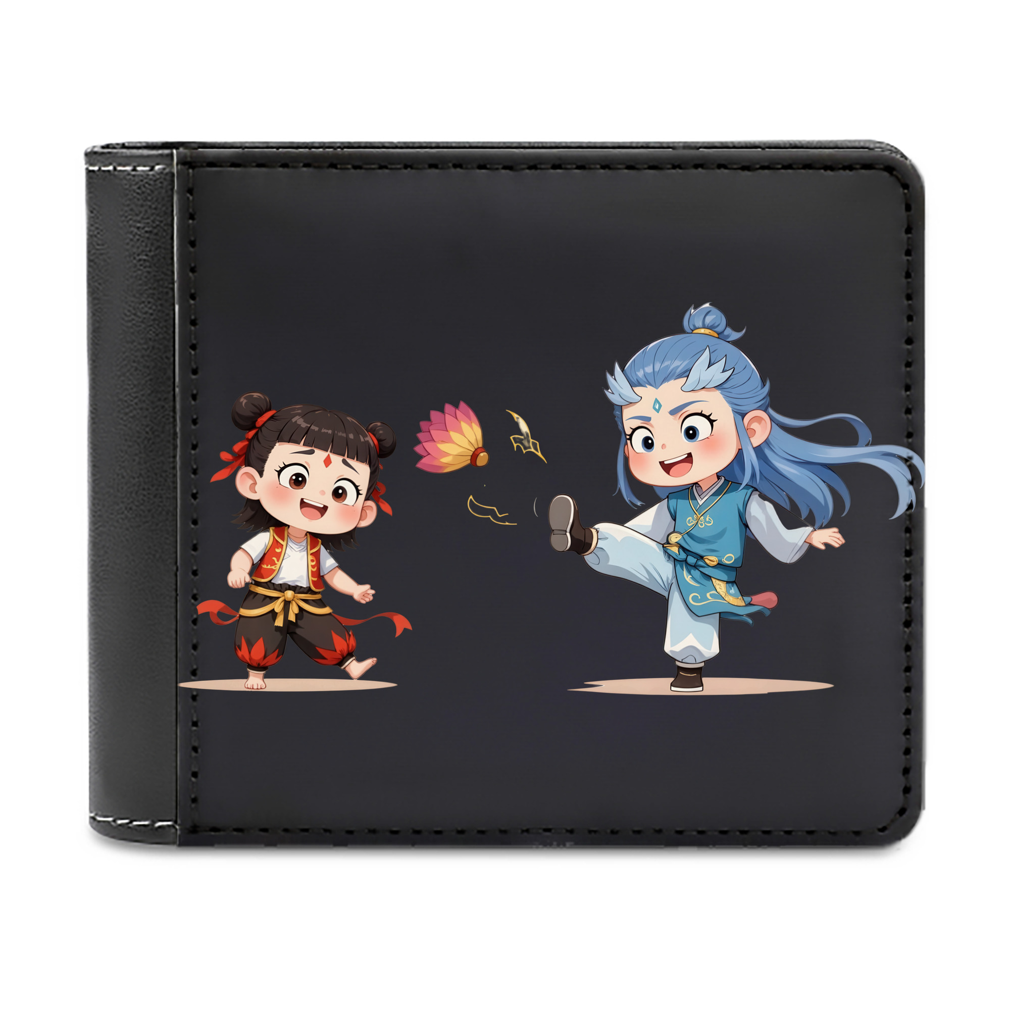 （画像用） Ne Zha 2 ナタ 魔童の大暴れ 二つ折り革財布