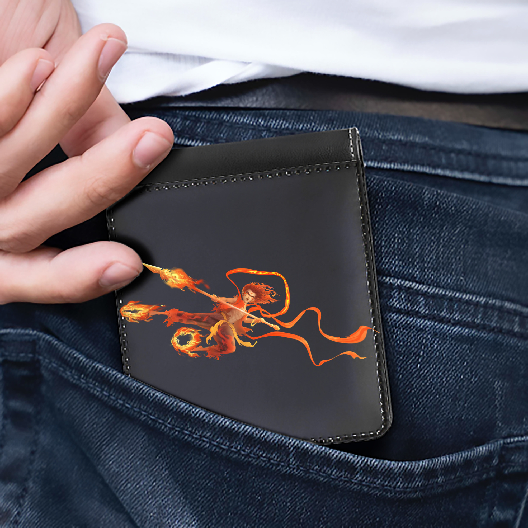 （画像用） Ne Zha 2 ナタ 魔童の大暴れ 二つ折り革財布