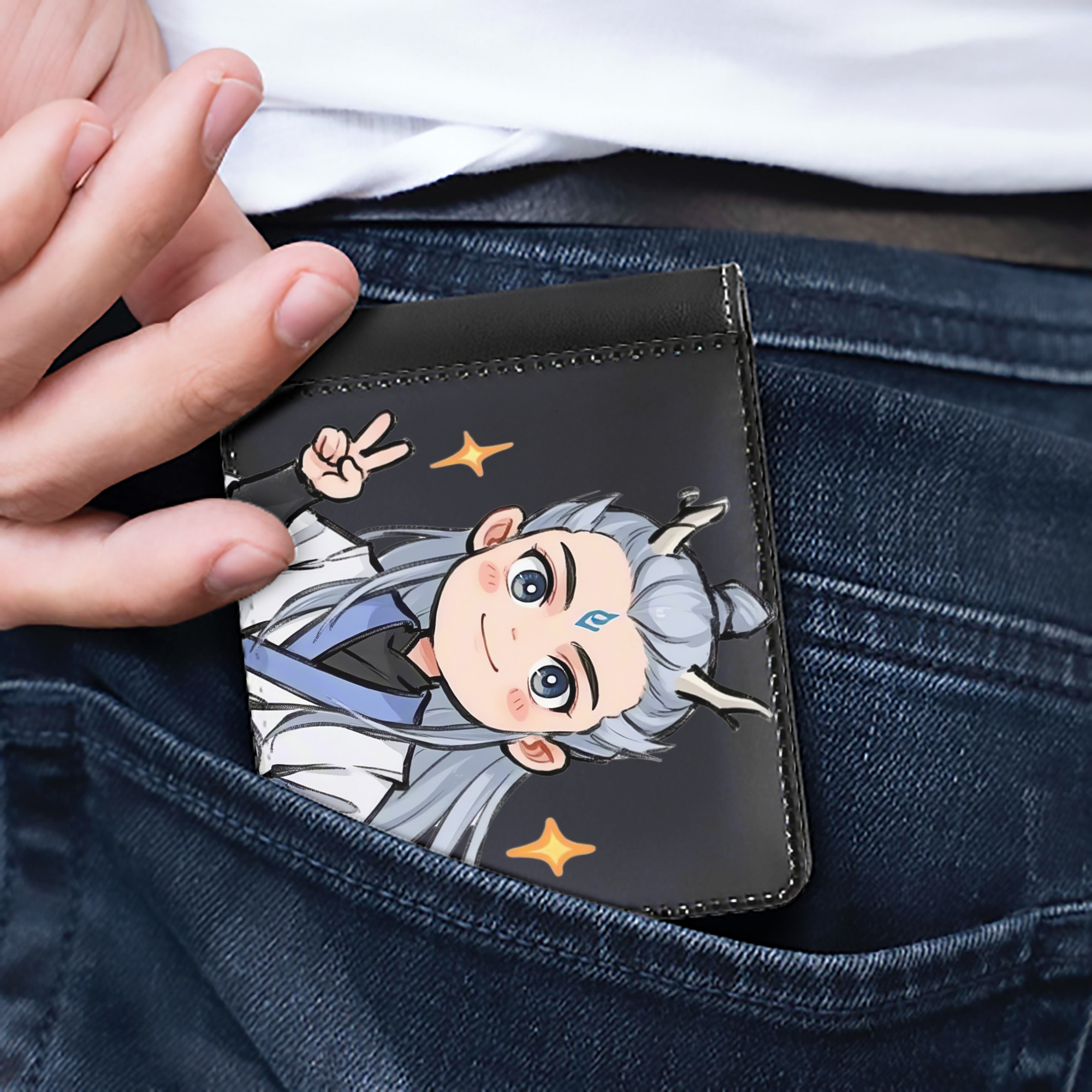 （画像用） Ne Zha 2 ナタ 魔童の大暴れ 二つ折り革財布