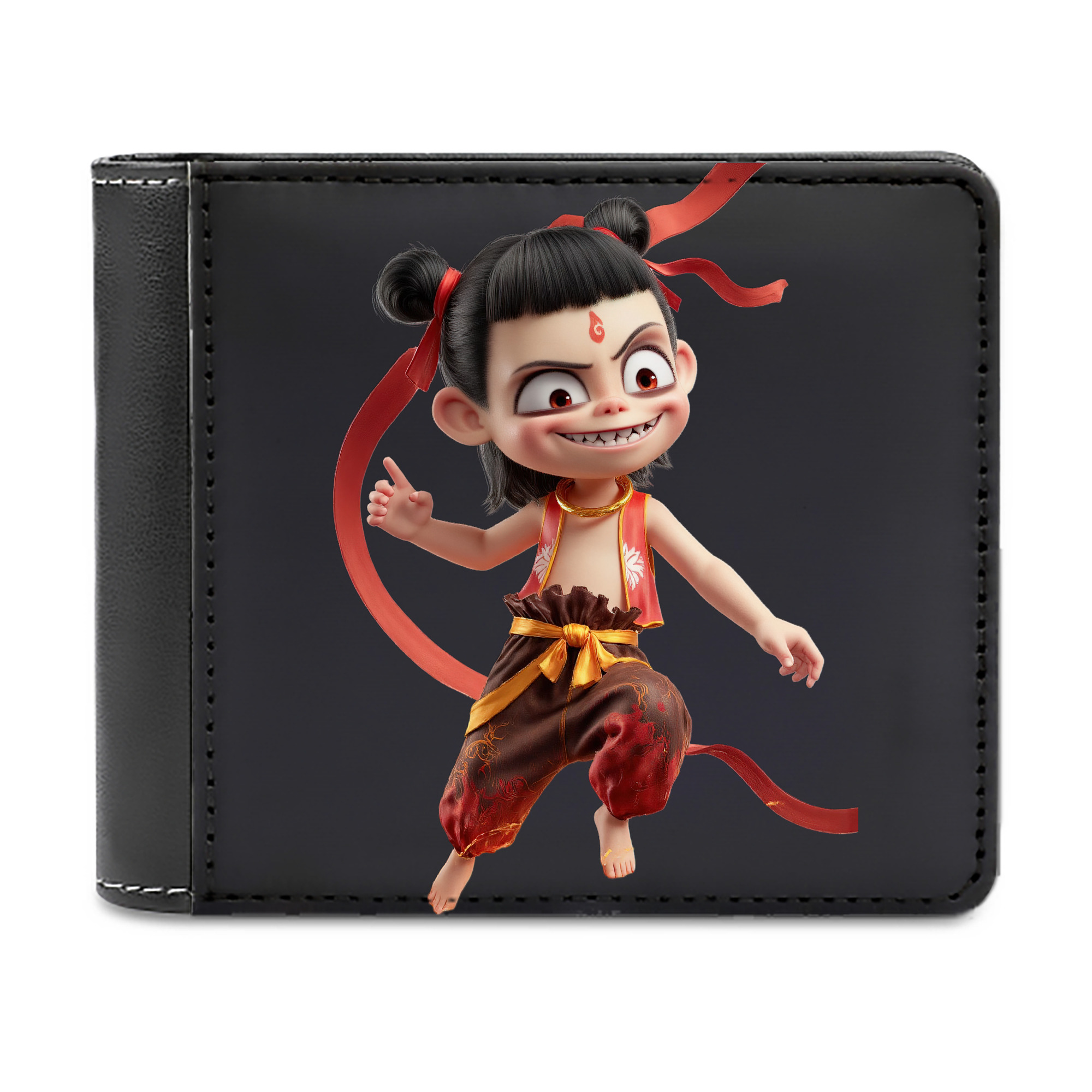 （画像用） Ne Zha 2 ナタ 魔童の大暴れ 二つ折り革財布