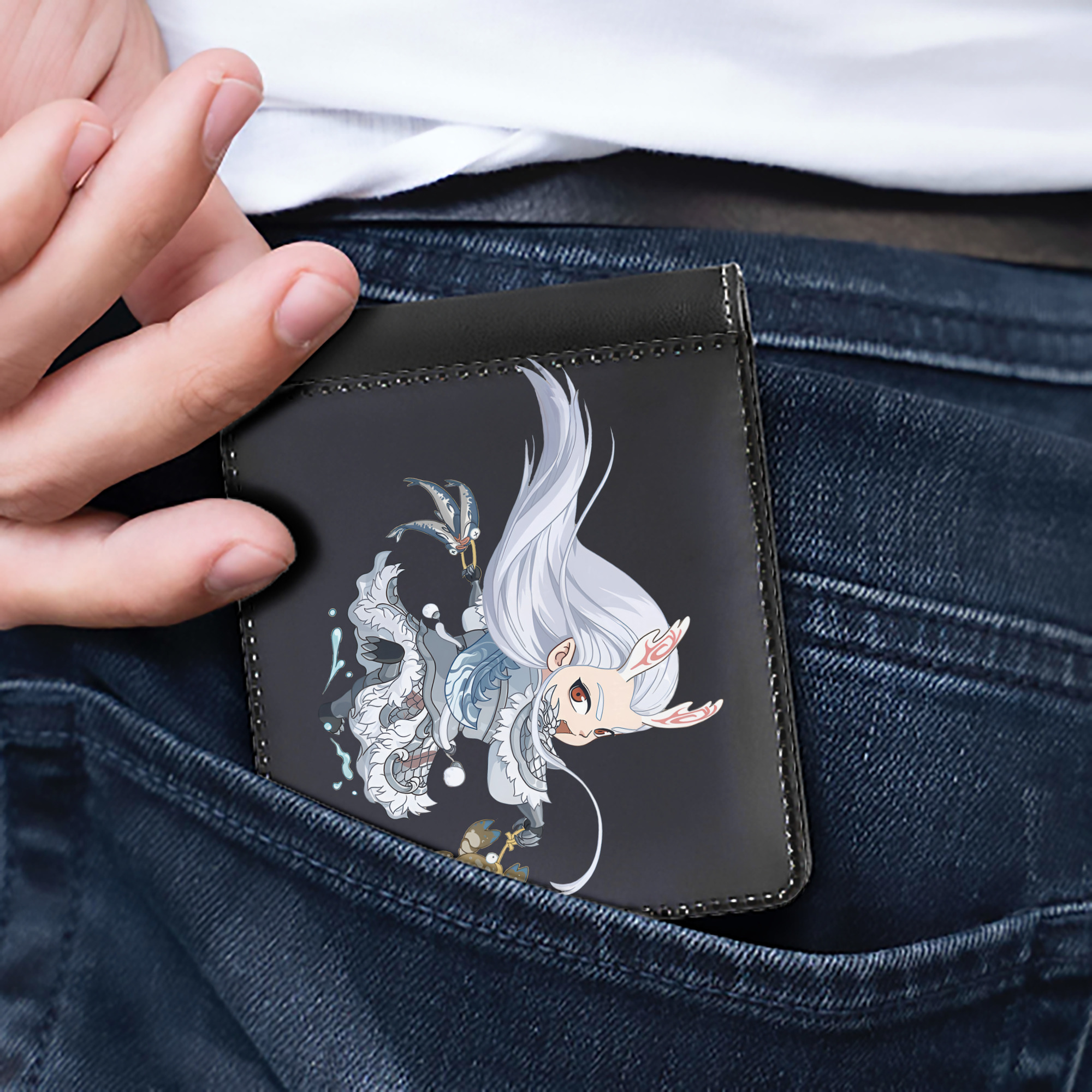 Ne Zha 2 ナタ 魔童の大暴れ 二つ折り革財布