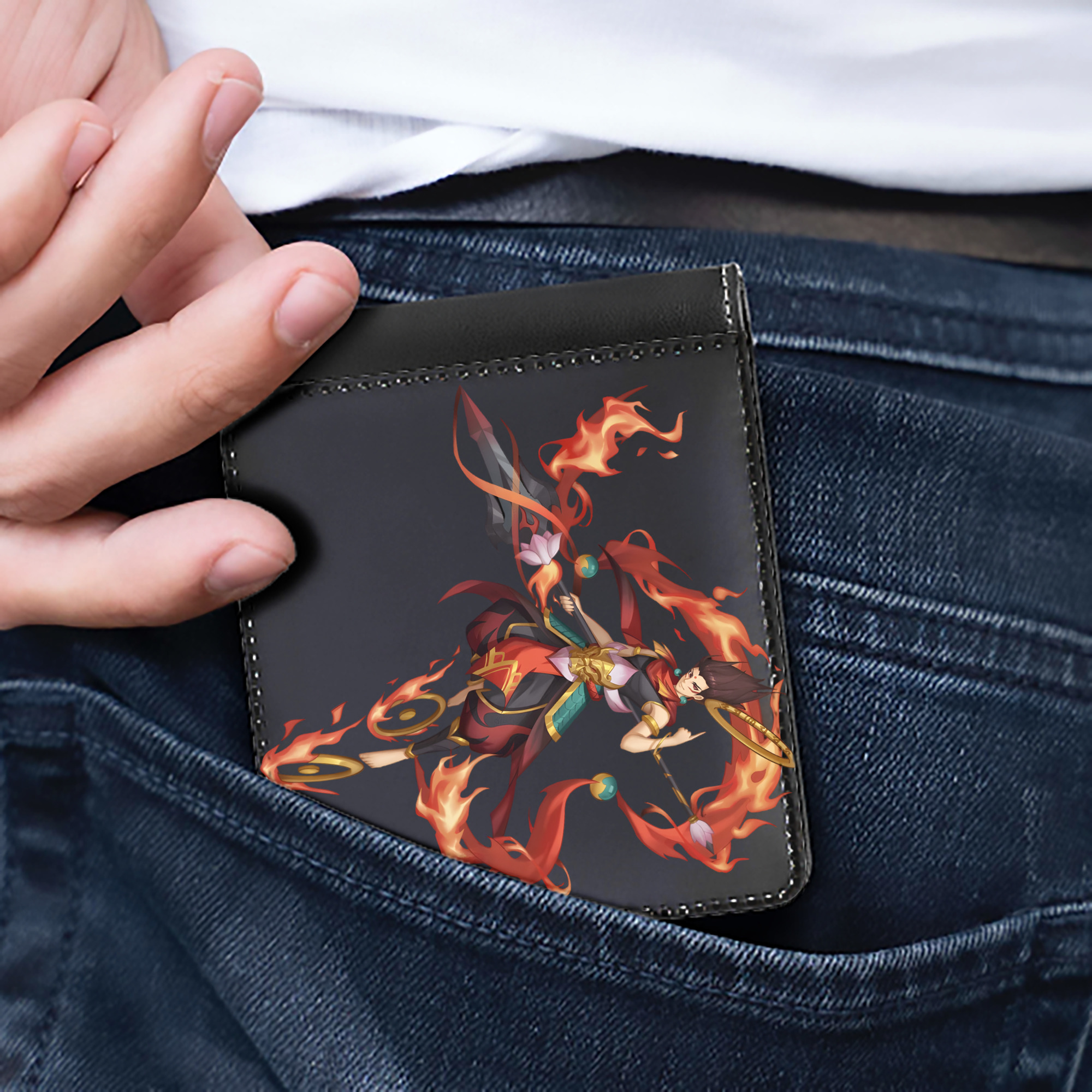 Ne Zha 2 ナタ 魔童の大暴れ 二つ折り革財布