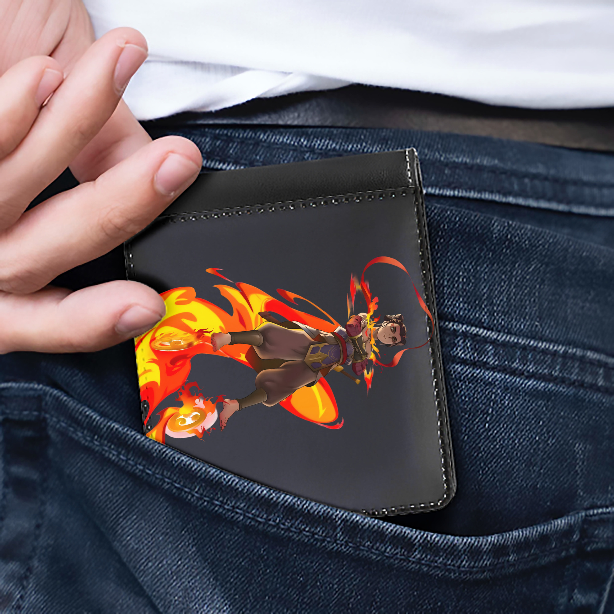 （画像用） Ne Zha 2 ナタ 魔童の大暴れ 二つ折り革財布