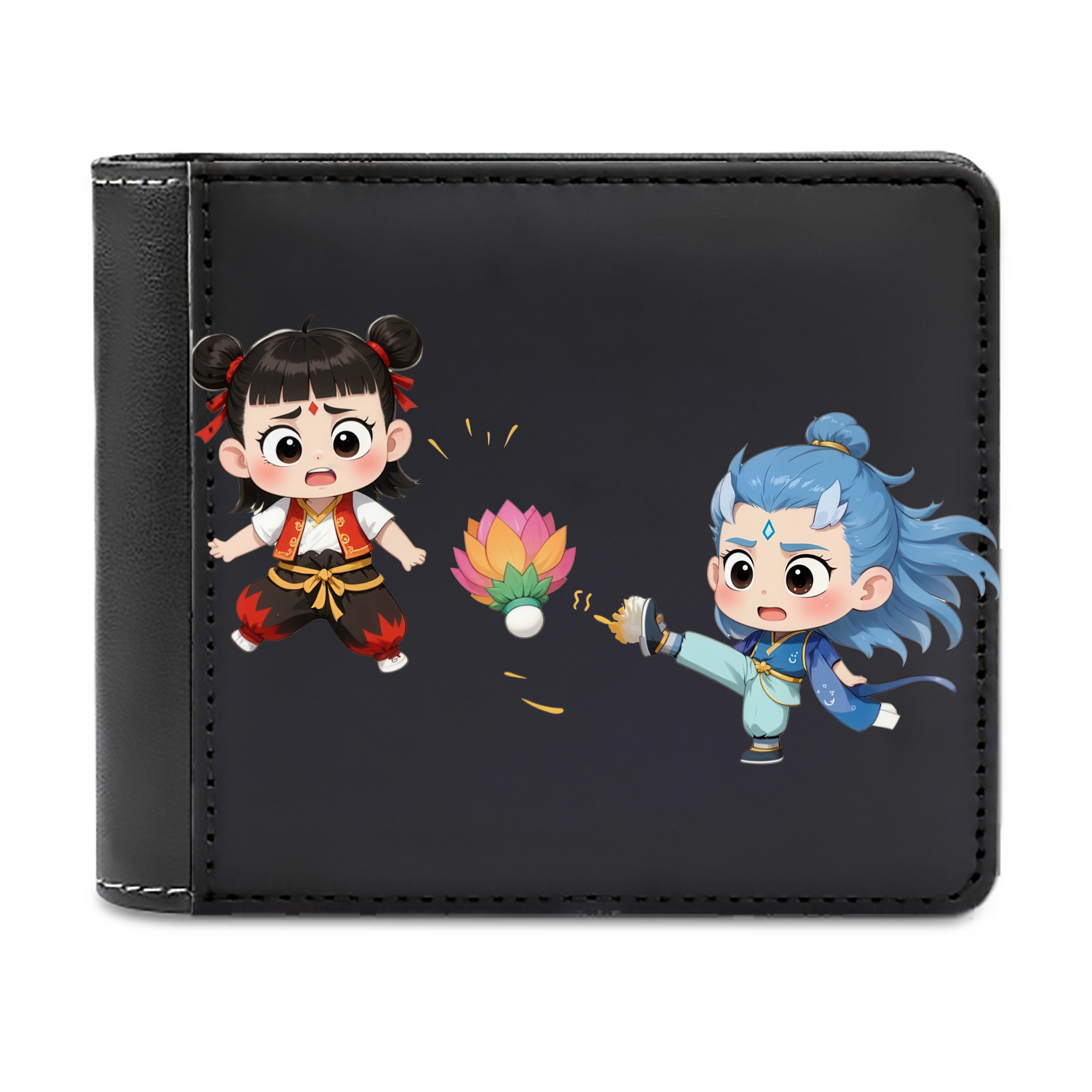（画像用） Ne Zha 2 ナタ 魔童の大暴れ 二つ折り革財布